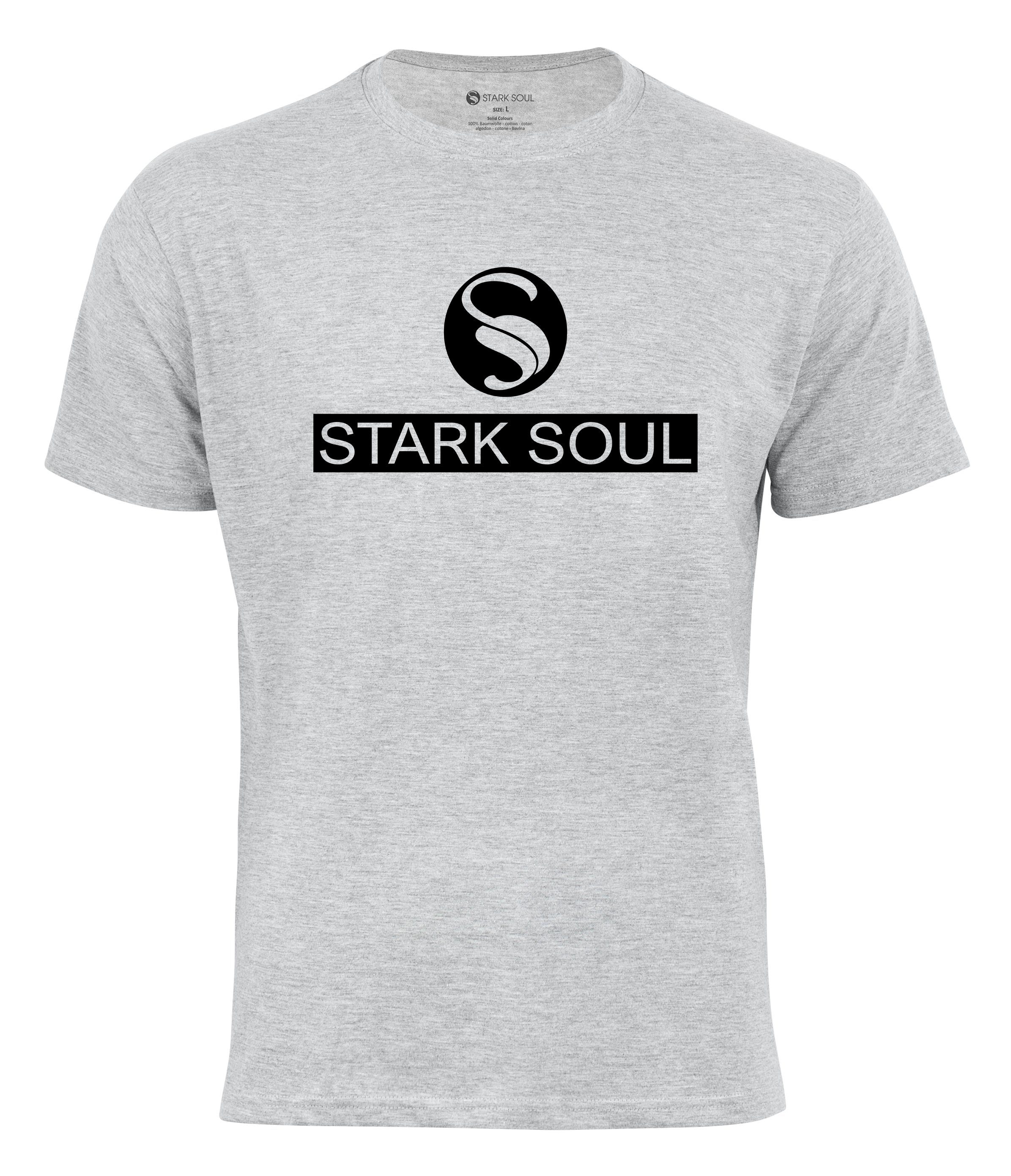 Grau SOUL" Stark mit T-Shirt Melange T-Shirt "STARK Logo Soul®