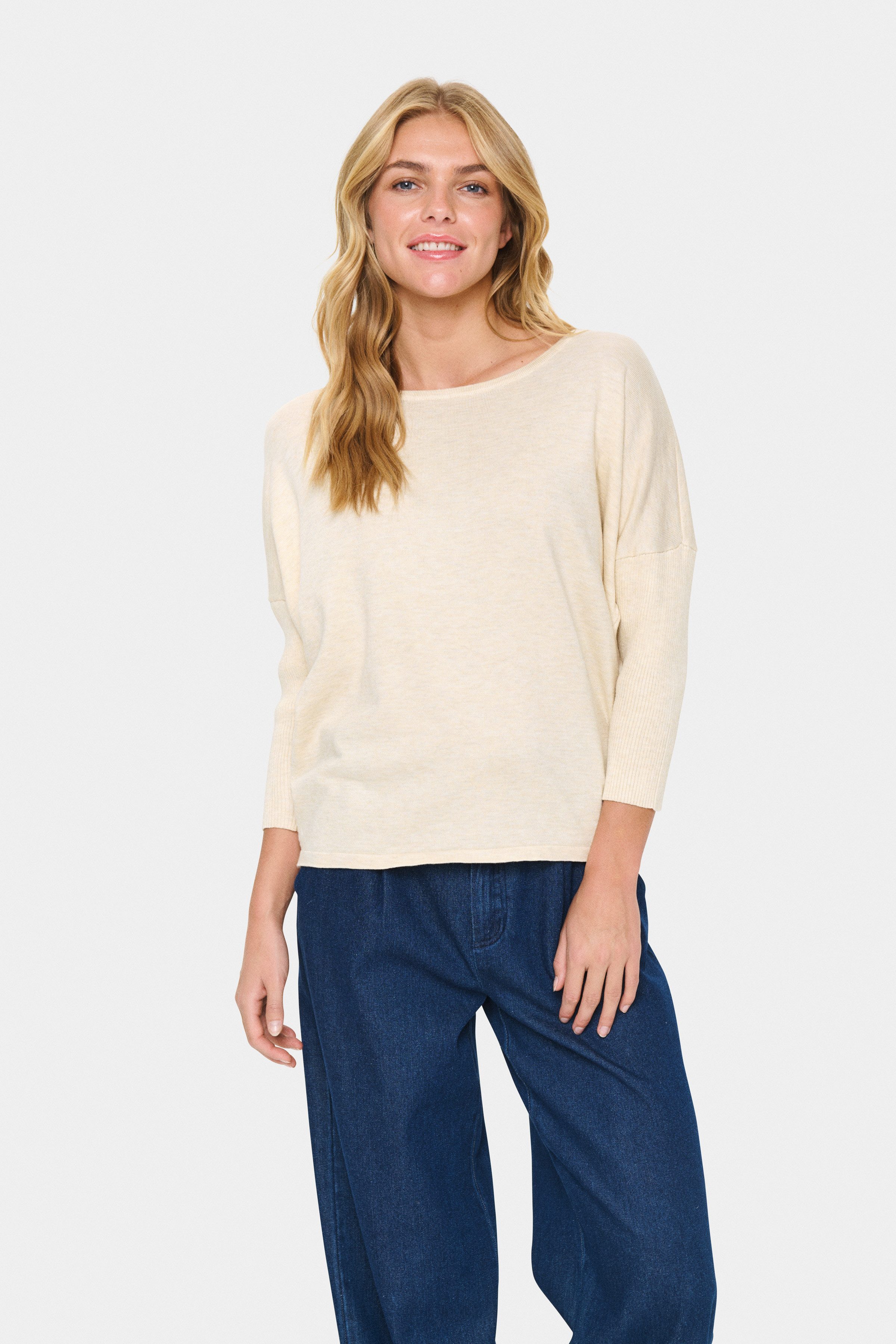 Saint Tropez Rundhalspullover A2561, MilaSZ R-Neck günstig online kaufen
