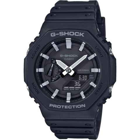 CASIO G-SHOCK Chronograph GA-2100-1AER, Quarzuhr, Armbanduhr, Herrenuhr, digital, bis 20 bar wasserdicht