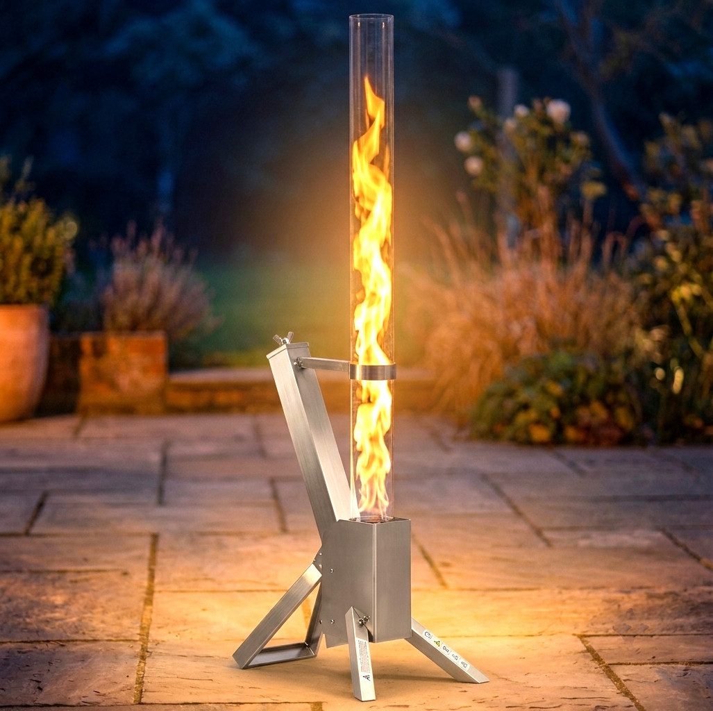 Apex Heizstrahler Pellet Feuersäule Pelletfackel Terrassenheizer Heizstrahler 56708