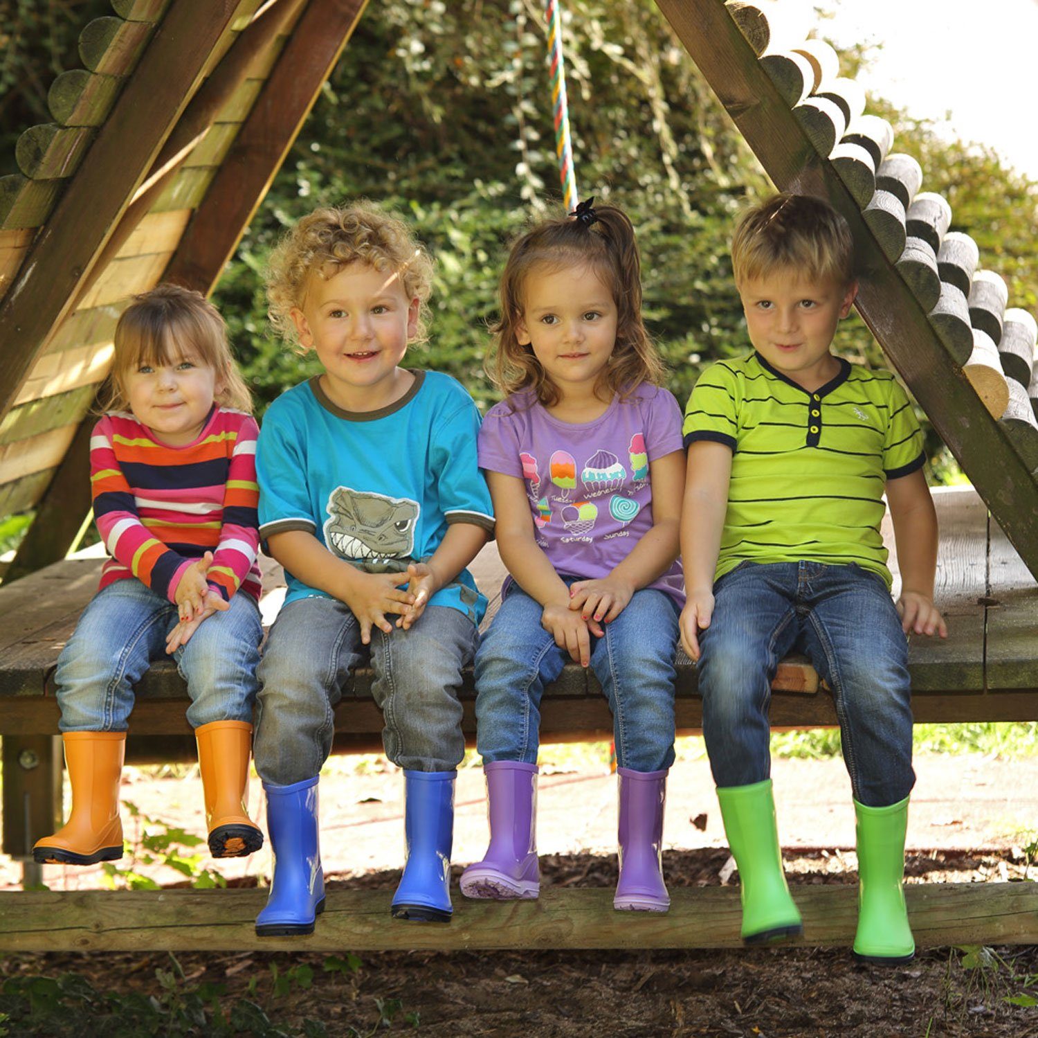 Beck Regenstiefel Basic Gummistiefel (für Mädchen und Jungen, in vielen Farben und Größen verfügbar) schmaler Schlupf-Stiefel, herausnehmbare Innensohle