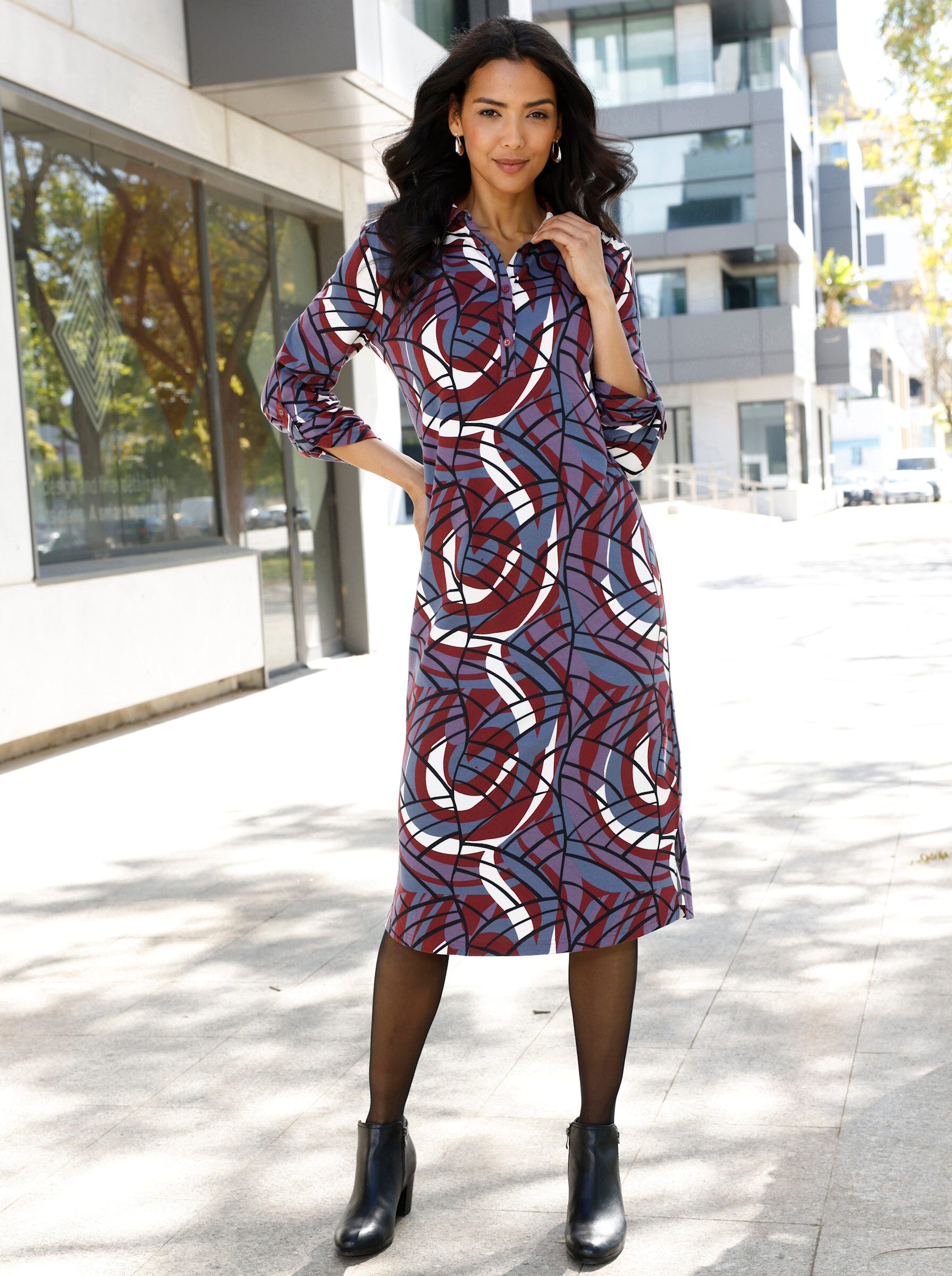 Sieh an! Etuikleid Kleid Langarm