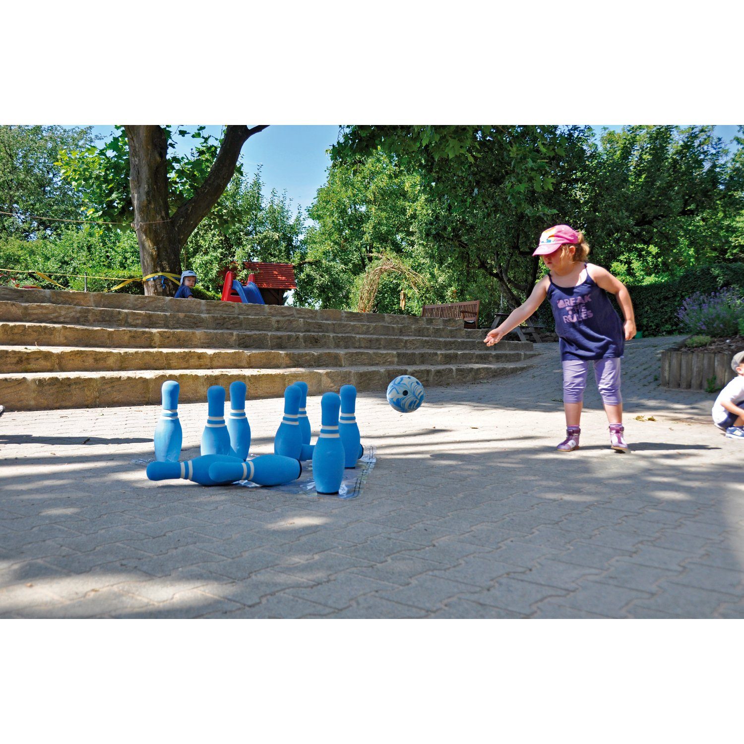 EDUPLAY Spielzeug-Gartenset Soft-Bowling mit 10 Pins und 2 Bowling Kugeln günstig online kaufen