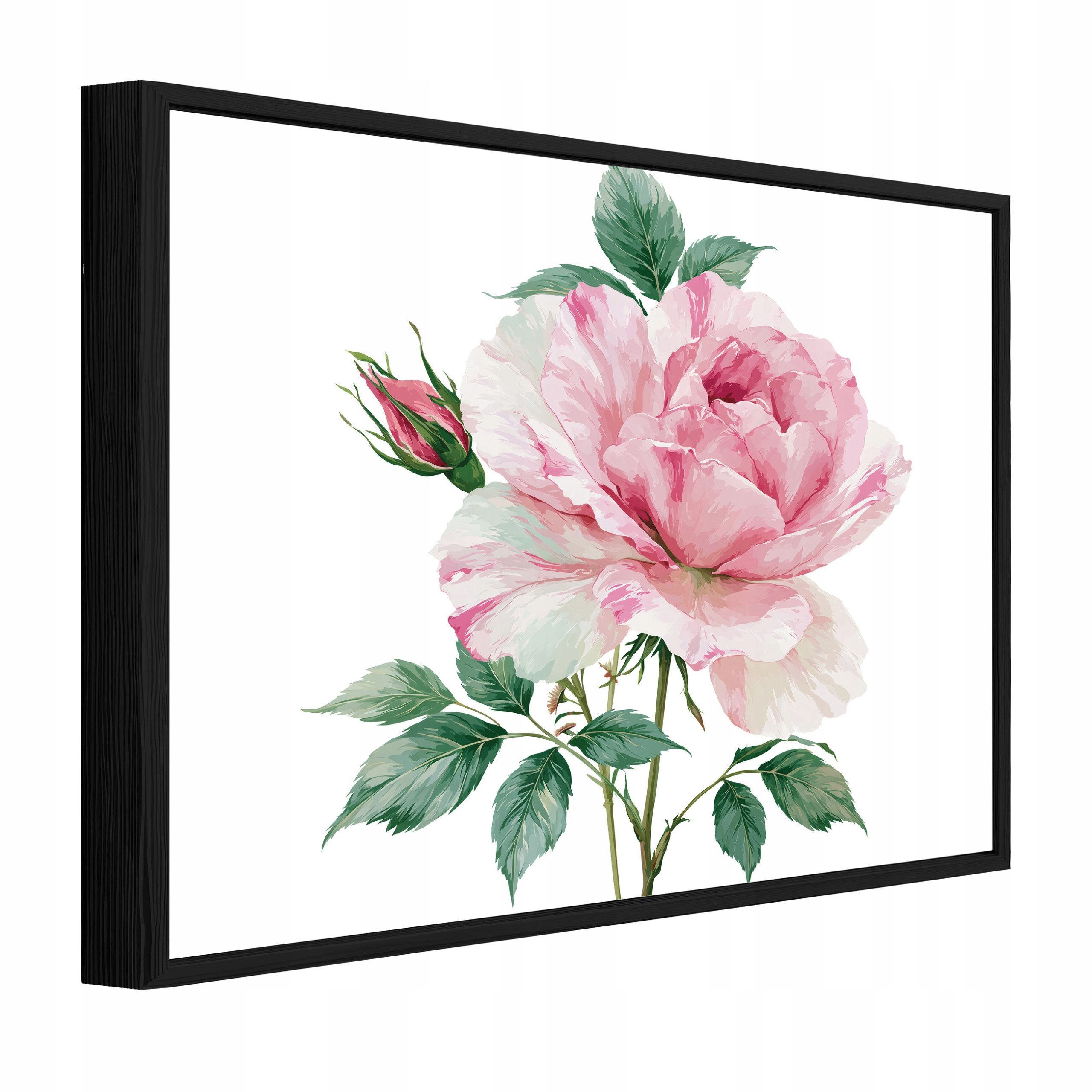 Wallarena Leinwandbild Blumen gerahmt lichtecht Wohnzimmer 90x60 cm, Blumen, 40 x 30 cm