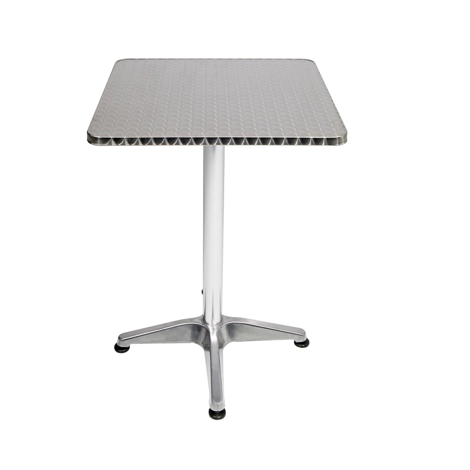 Mojawo Küchentisch Bistrostehtisch Aluminium 60x60cm H70/110cm Höhenverstellbar klappbar