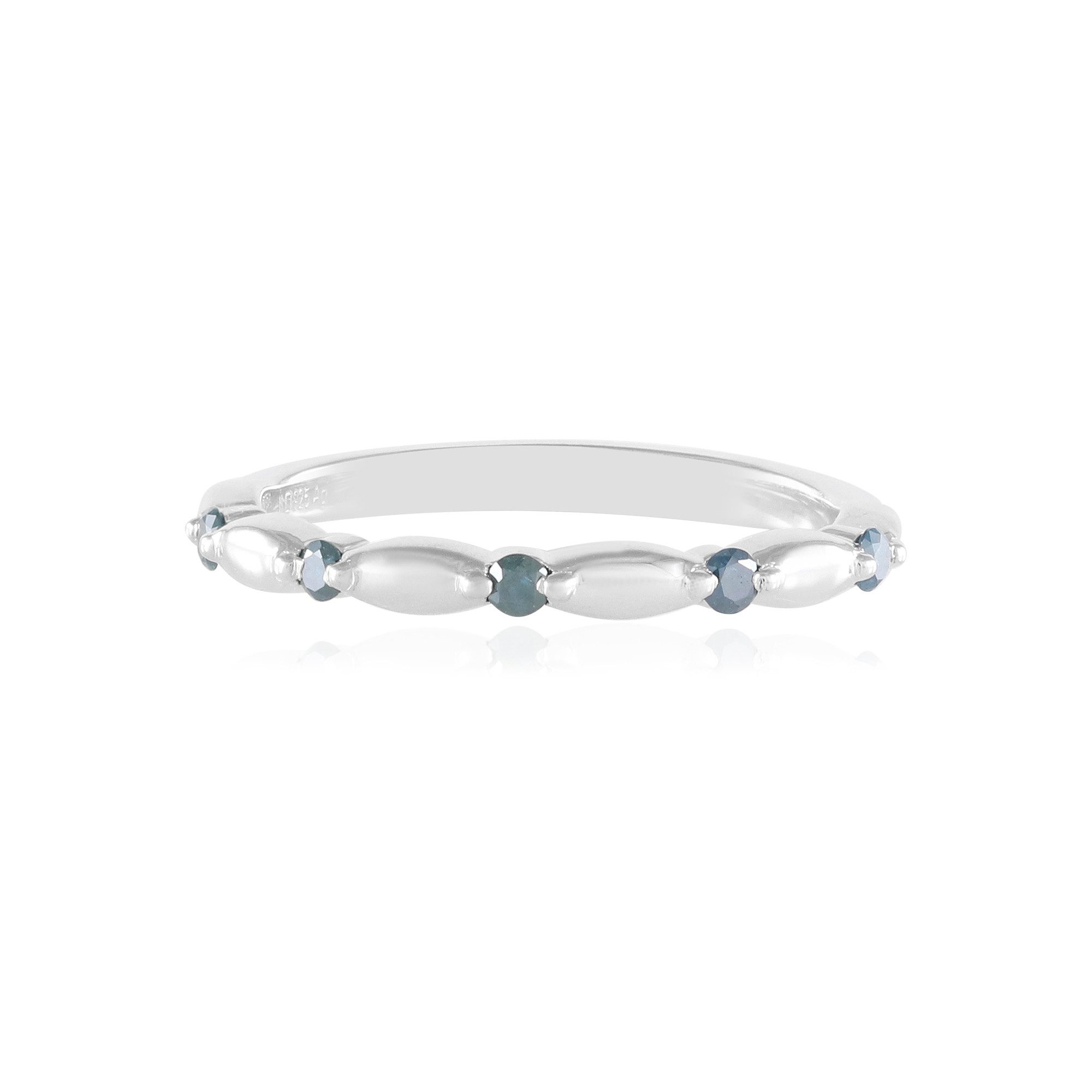 Cavill Diamantring Cavill Damenring 925 Sterlingsilber mit 0,165 ct blauen Diamanten (1-tlg)