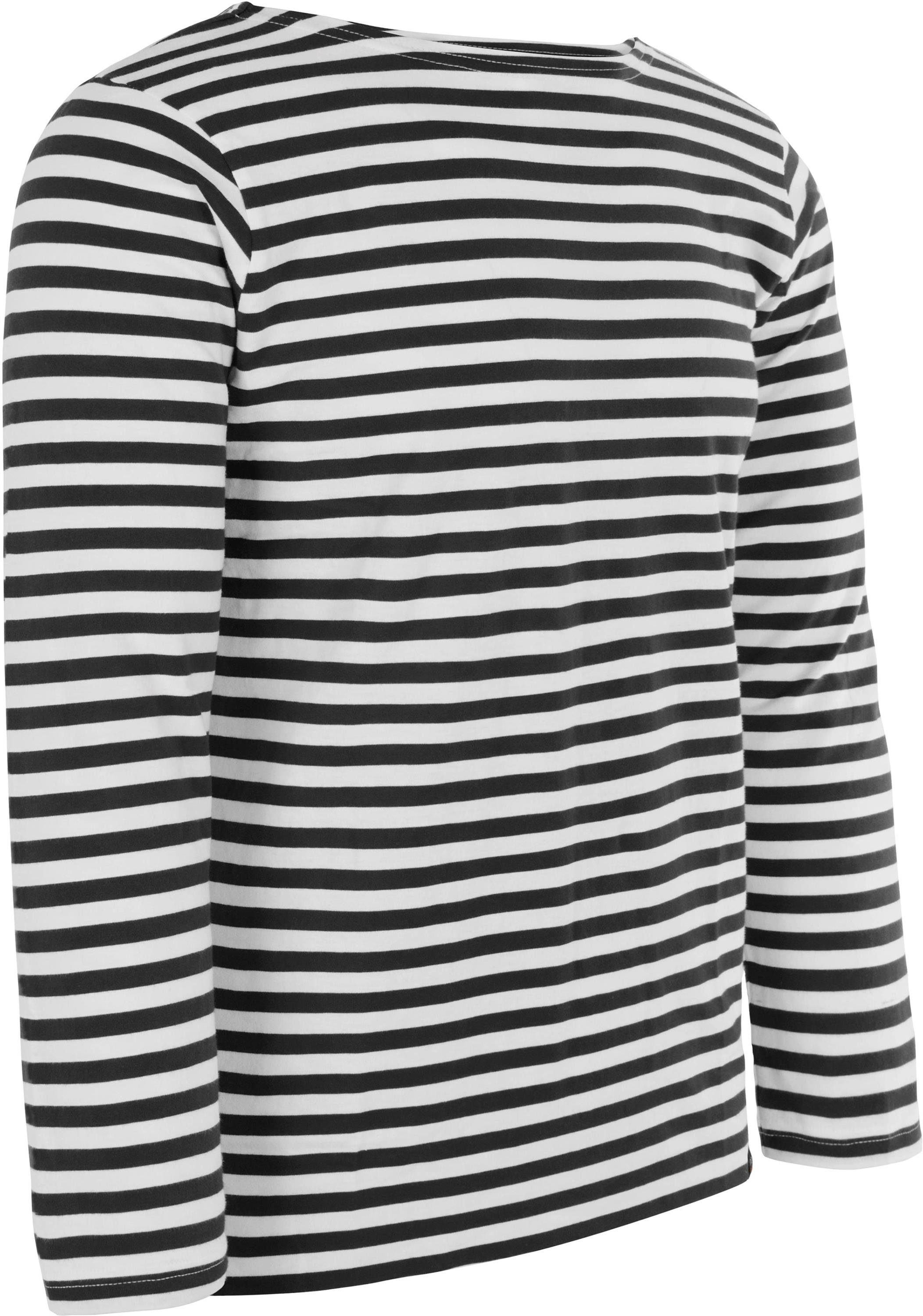 normani Langarmshirt Marine Seemanns Langarm Shirt Sankt Petersburg Gestreiftes Marine Langarmshirt Rundhals Pullover im Streifenlook