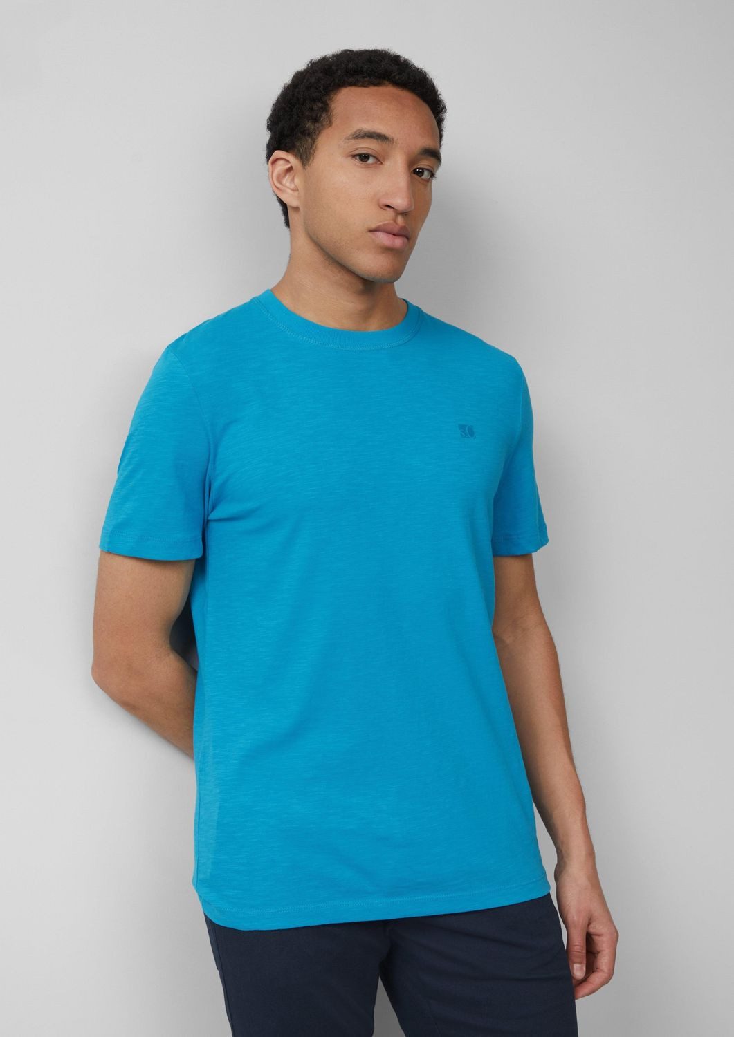 s.Oliver Kurzarmshirt Baumwoll-T-Shirt mit Logo-Print Artwork günstig online kaufen