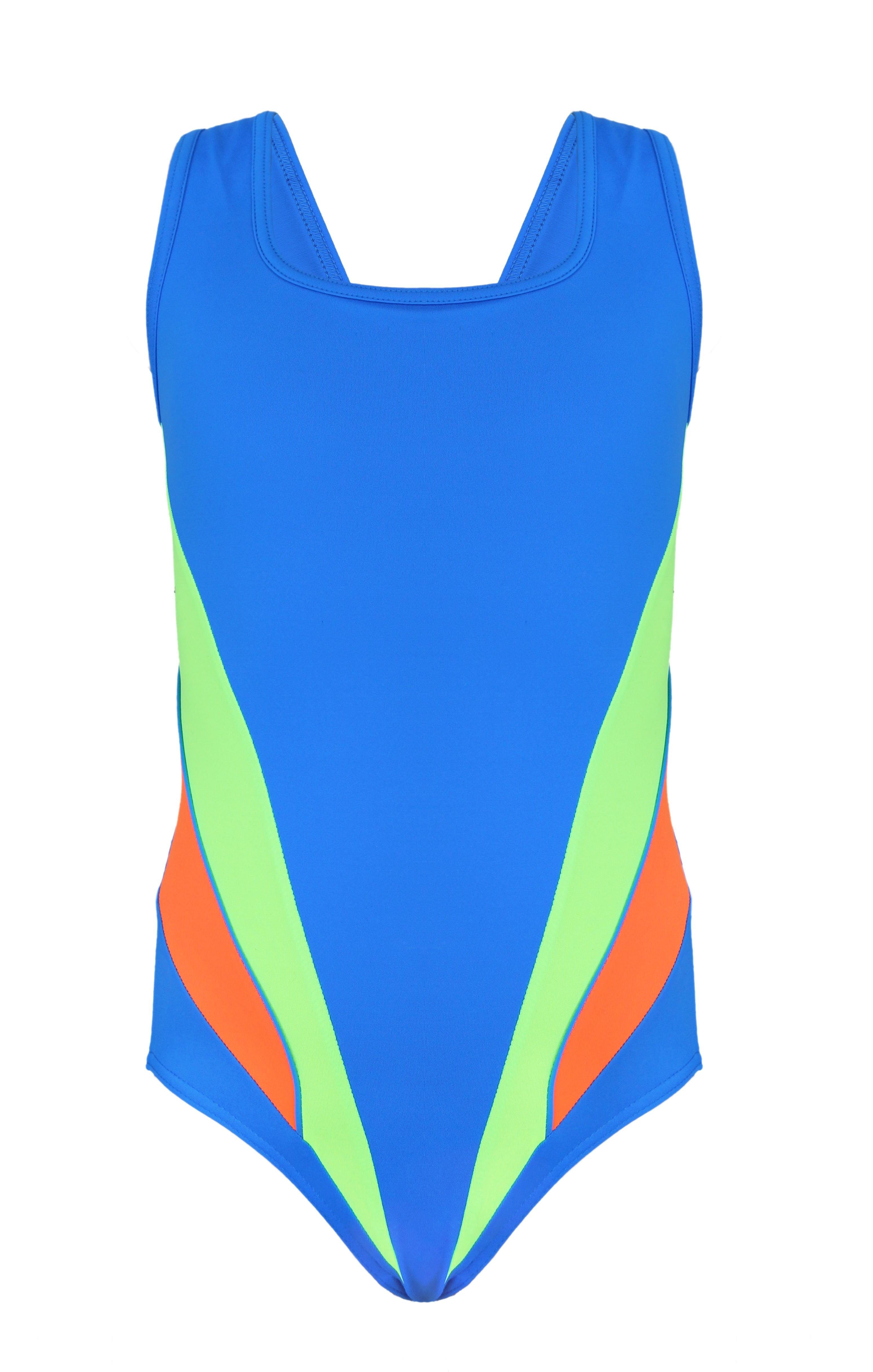 Aquarti Schwimmanzug Aquarti Mädchen Schwimmanzug Sportlich mit Y-Träger Blau / Grün | Rashguards