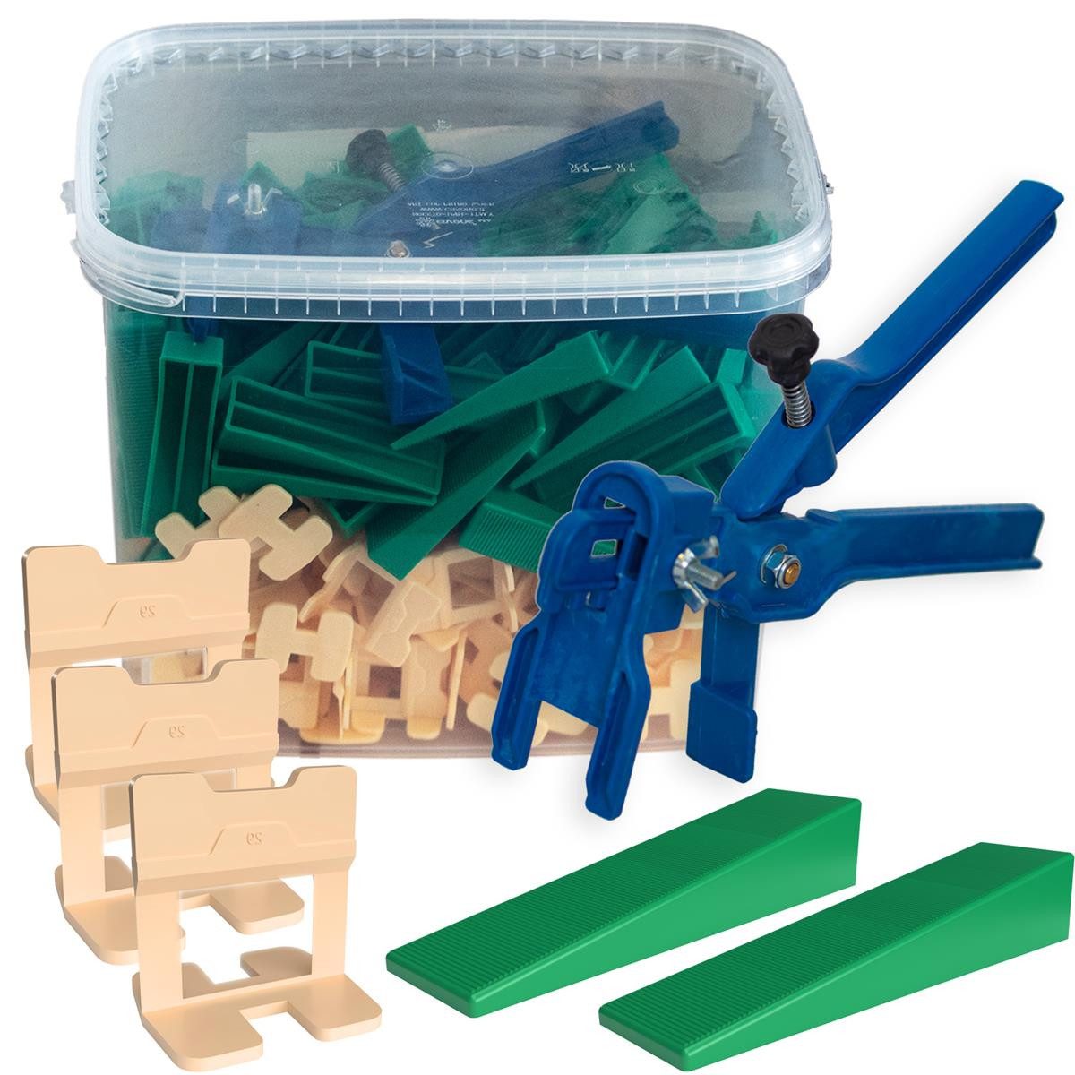 Verlegeset Nivelliersystem, Verlegehilfe zum Fliesenlegent,1 mm Fugenbreite
