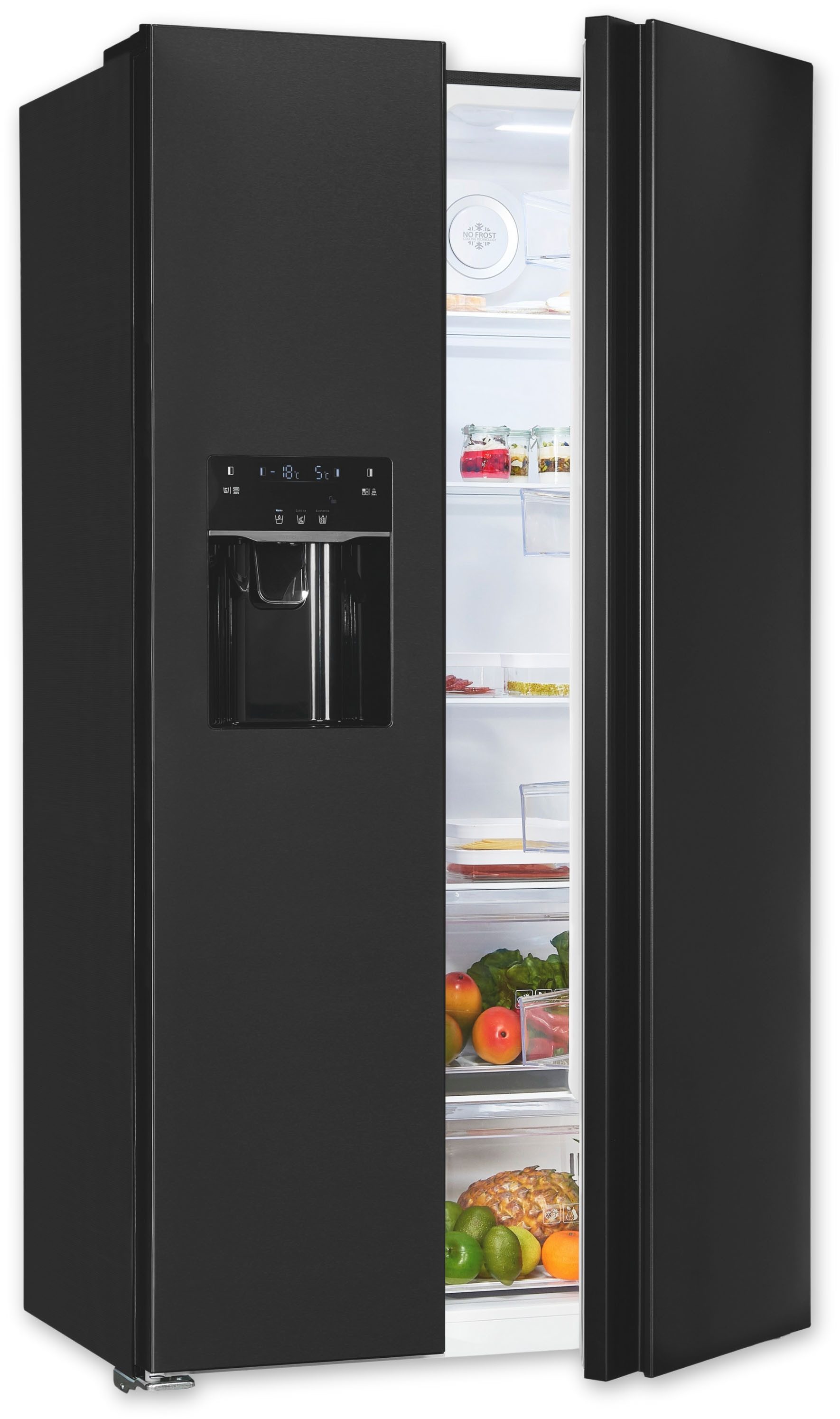 exquisit Side-by-Side SBS520-CF-040E inoxlook-az SBS520-CF-040E inoxlook-az, 177 cm hoch, 90 cm breit