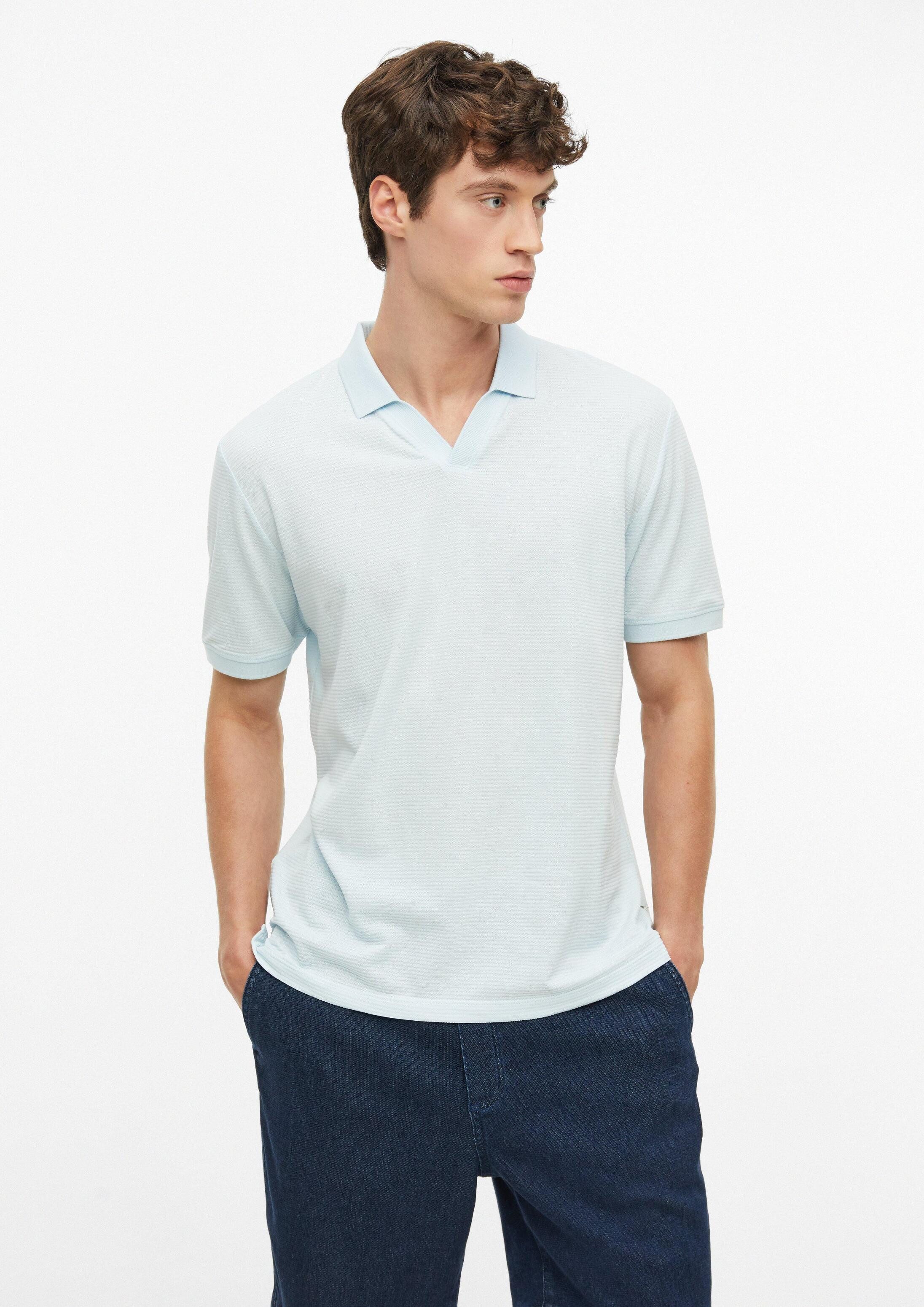 s.Oliver Kurzarmshirt Polo-Shirt Poloshirt mit Strukturstreifen