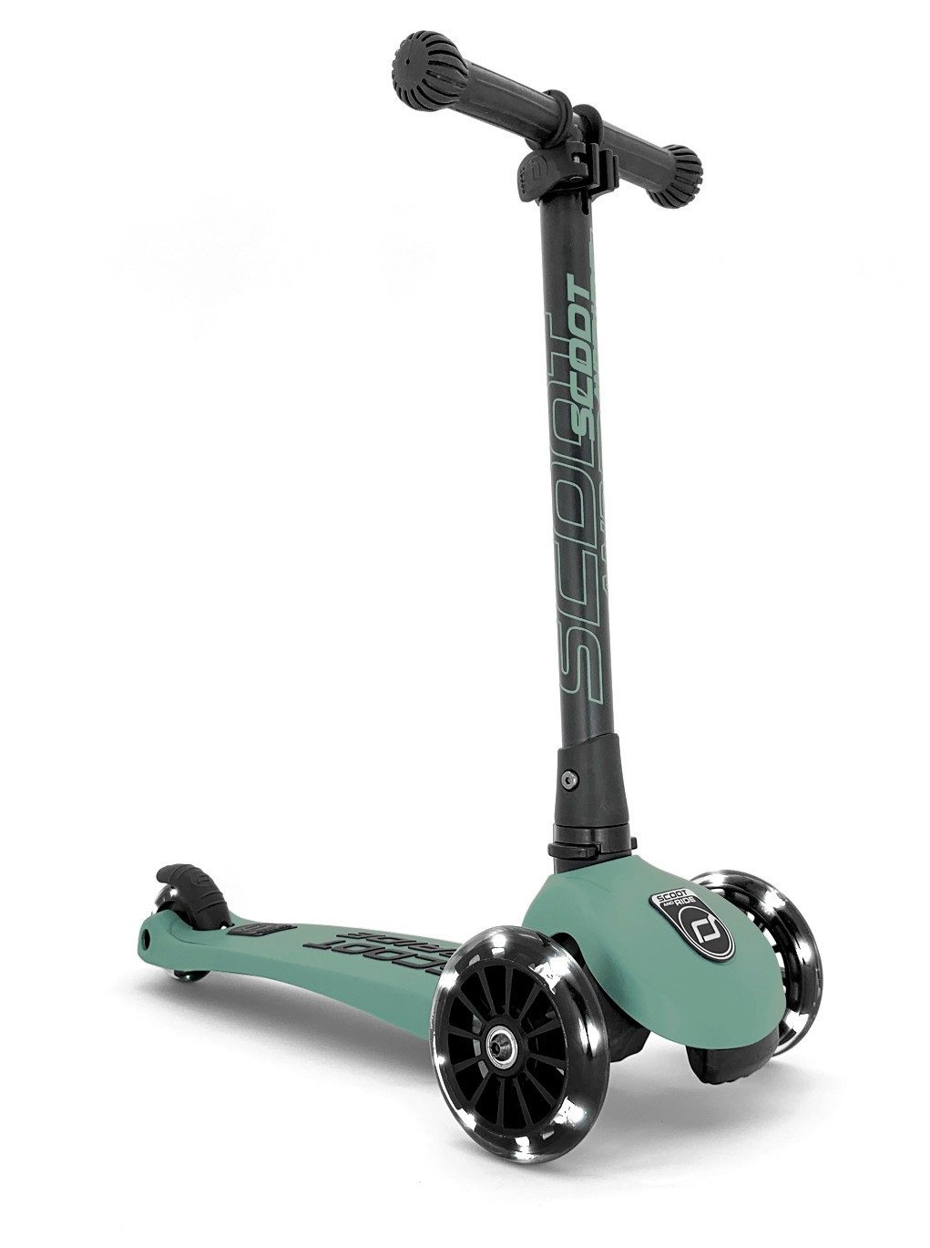 Scoot and Ride Скутеры Highwaykick 3 LED forest, mega cooles Kickboard für Kinder ab 3 Jahren