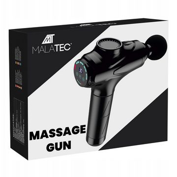 MALATEC Massagepistole Massagepistole mit LCD-Display + 12 Aufsätze