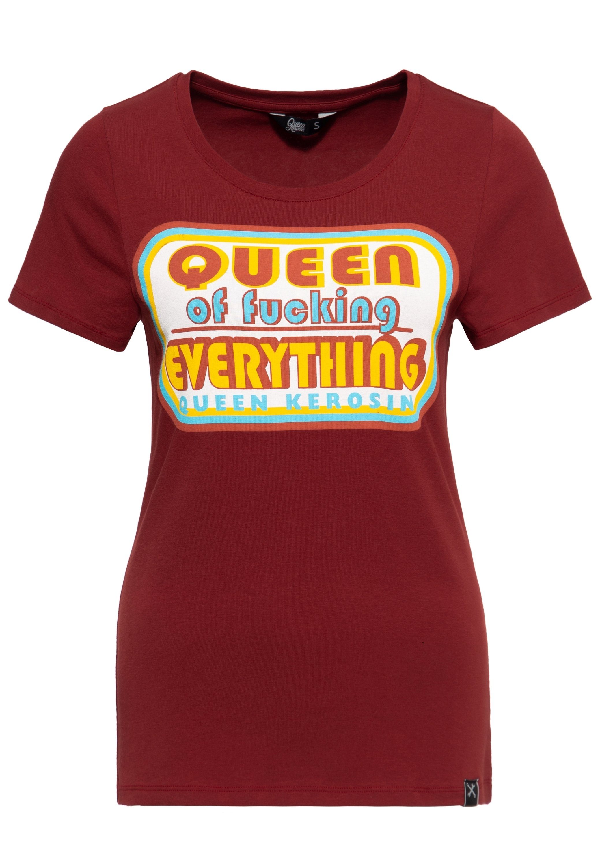 QueenKerosin Print-Shirt Queen of Everything (1-tlg) mit Retro-Statement Front Print