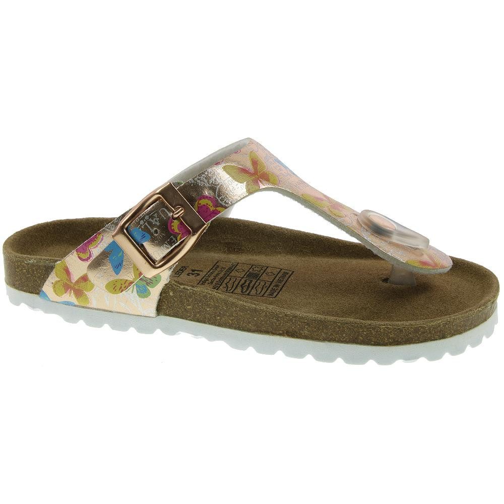 SUPERSOFT Supersoft Kinder Pantolette Zehentrenner Glitzer EUR 39 Zehentrenner