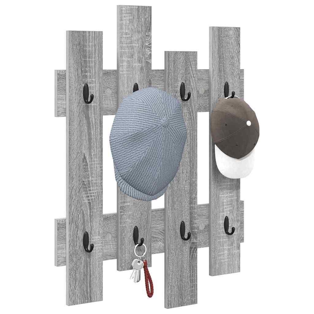vidaXL Regal Wandmontierter Kleiderständer Grau Sonoma günstig online kaufen
