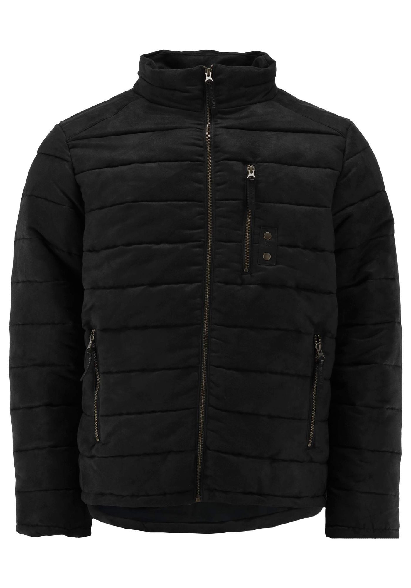 Tom Collins Steppjacke Flisa Regular Fit, Stehkragen, Brusttasche und Taschen mit Reißverschluss