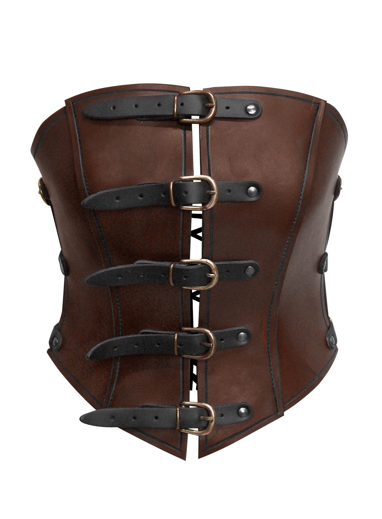 Andracor Kostüm Ledermieder - Luftpiratin, Eine hochwertige, handgefertigte Corsage aus Leder im Steampunk Stil.