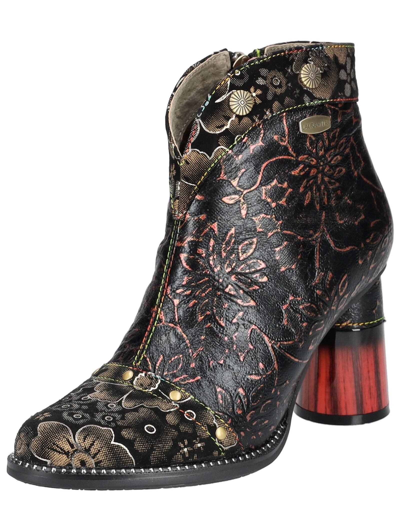 LAURA VITA Stiefelette Leder/Textil High-Heel-Stiefelette