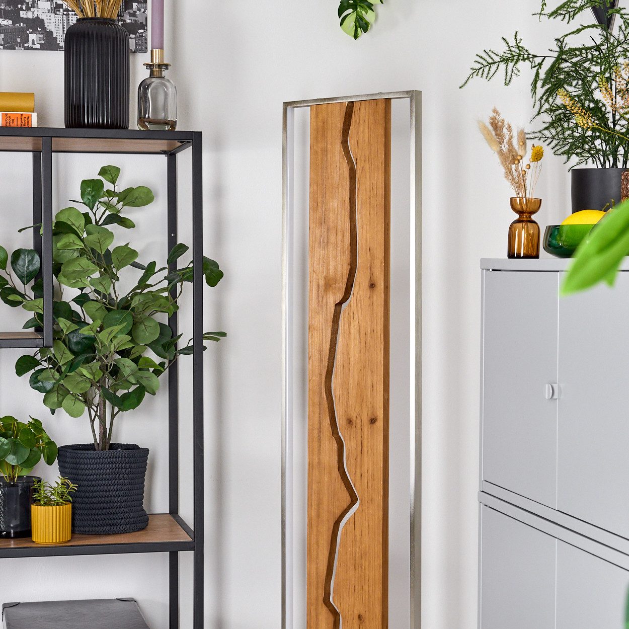 hofstein Stehlampe Stehlampe aus Metall/Holz/Kunststoff in günstig online kaufen
