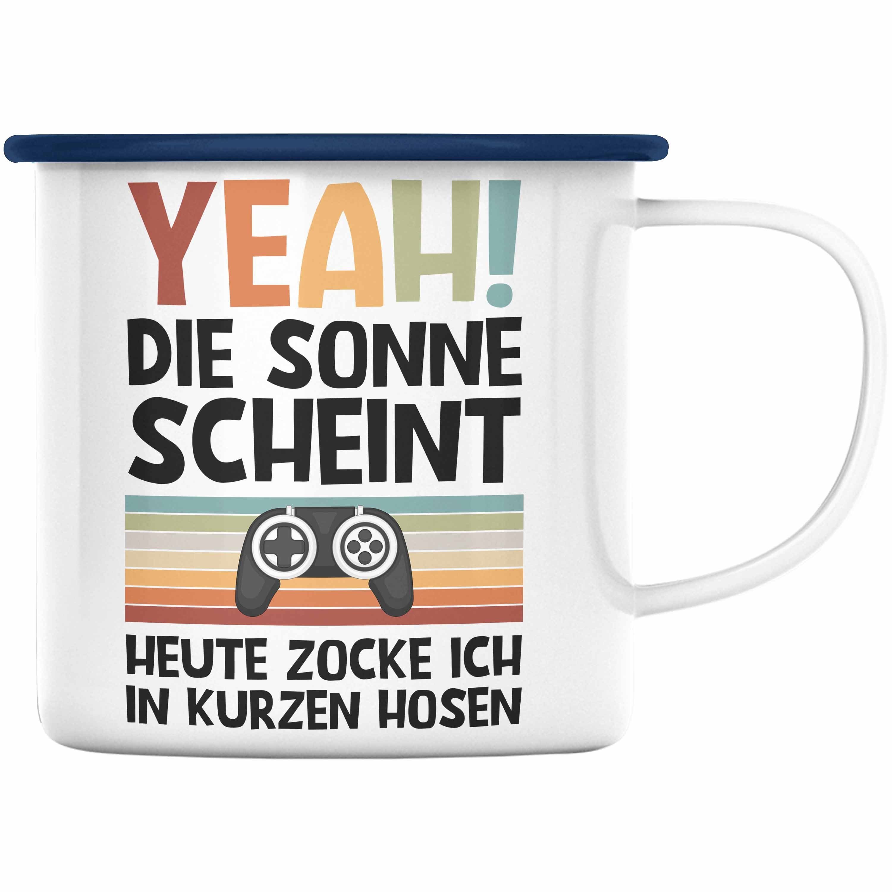 Trendation Thermotasse Trendation - Gamer Emaille Tasse Geschenk