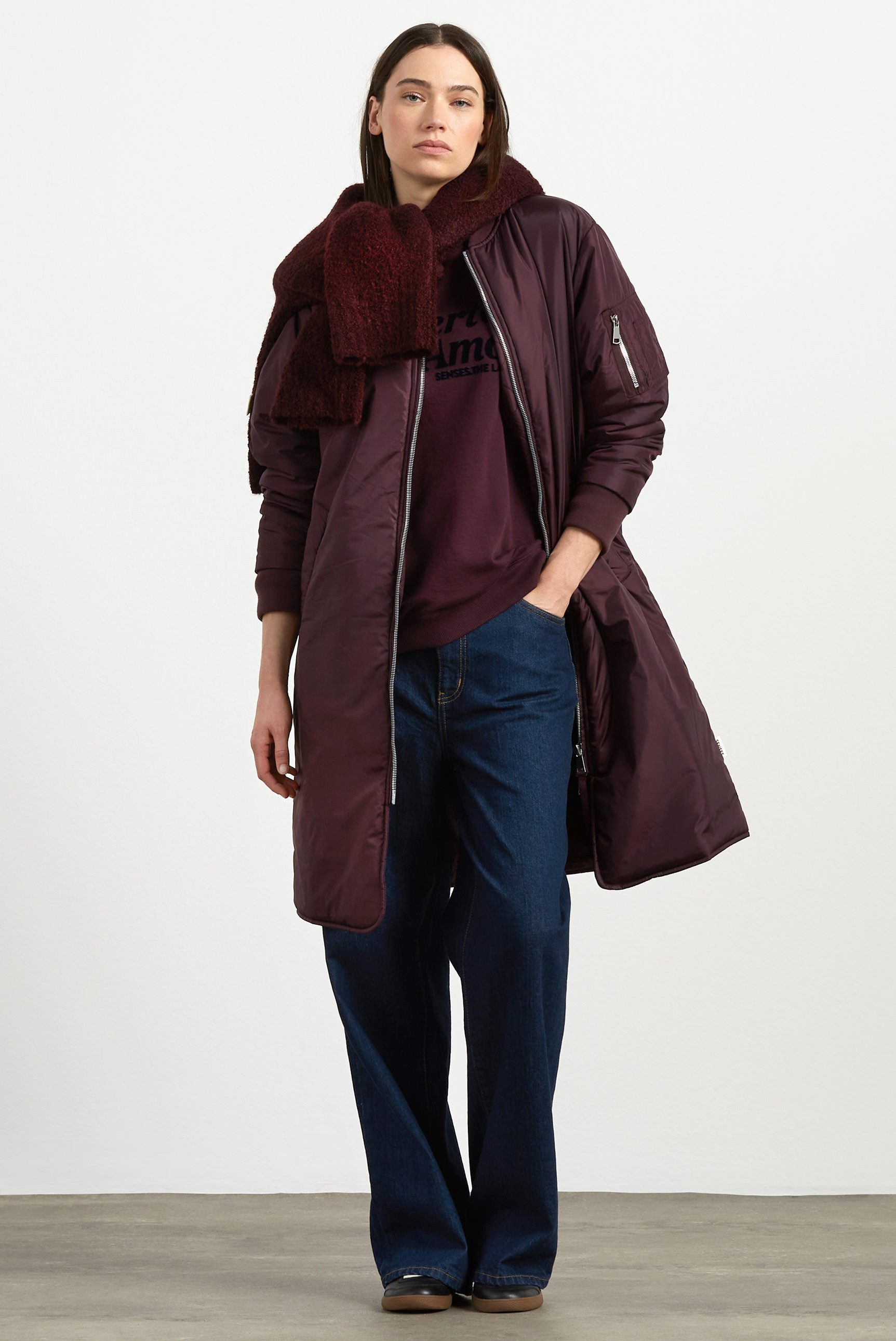 SENSES.THE LABEL Langjacke mit Two-Way-Zipper