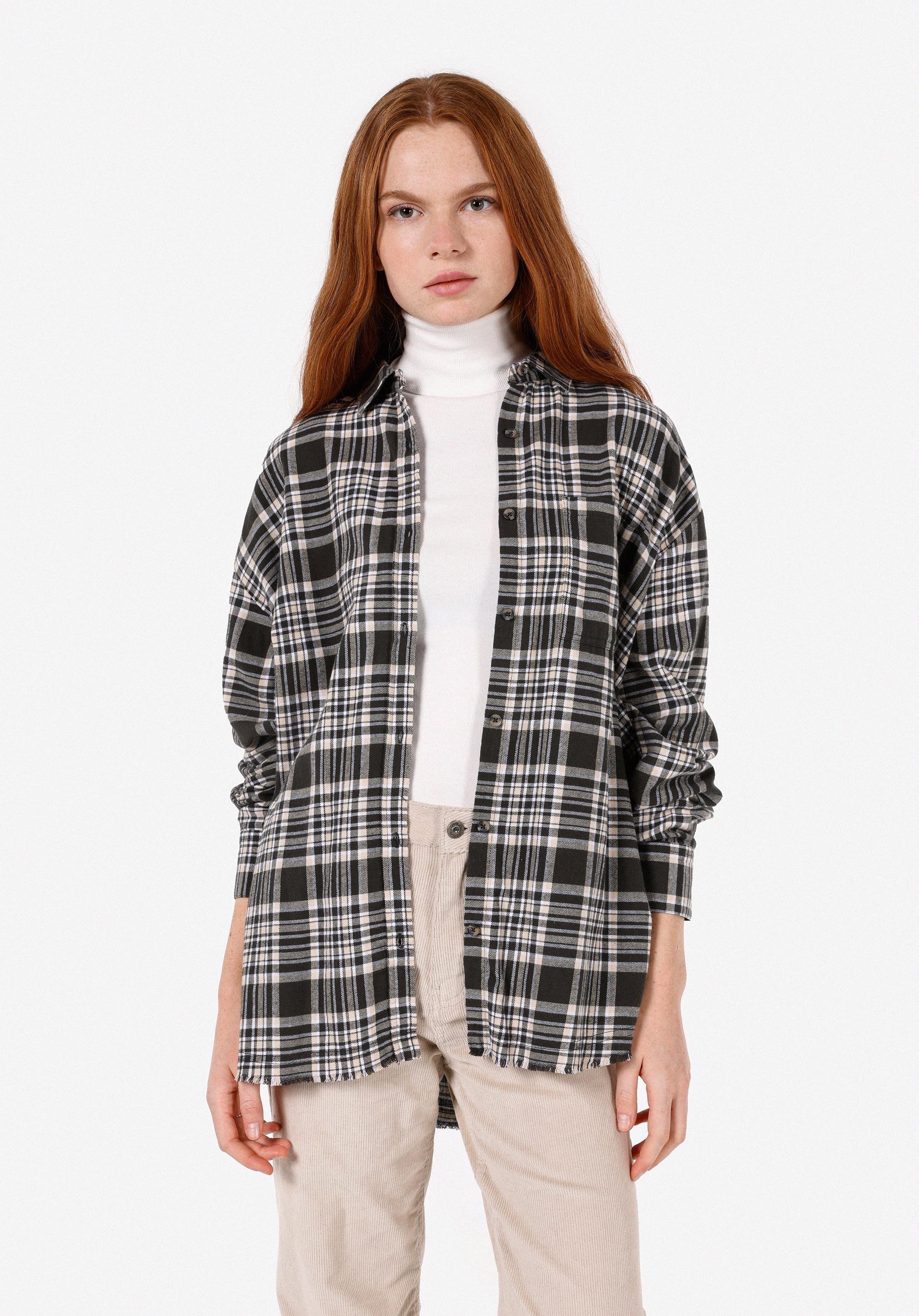 Colins T-Shirt Colins Relaxed Fit Shirt Neck Damen Langarmshirt