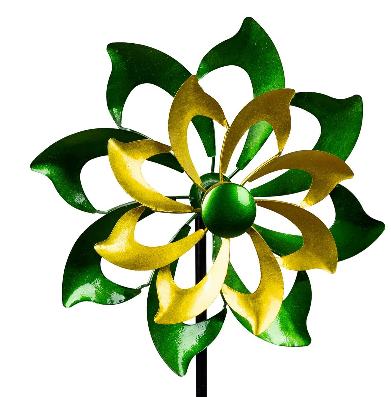 Ankunft nacheinander dekojohnson Deko-Windrad Windrad Blume aus Gartendeko 25x110cm Set) Metall (kein