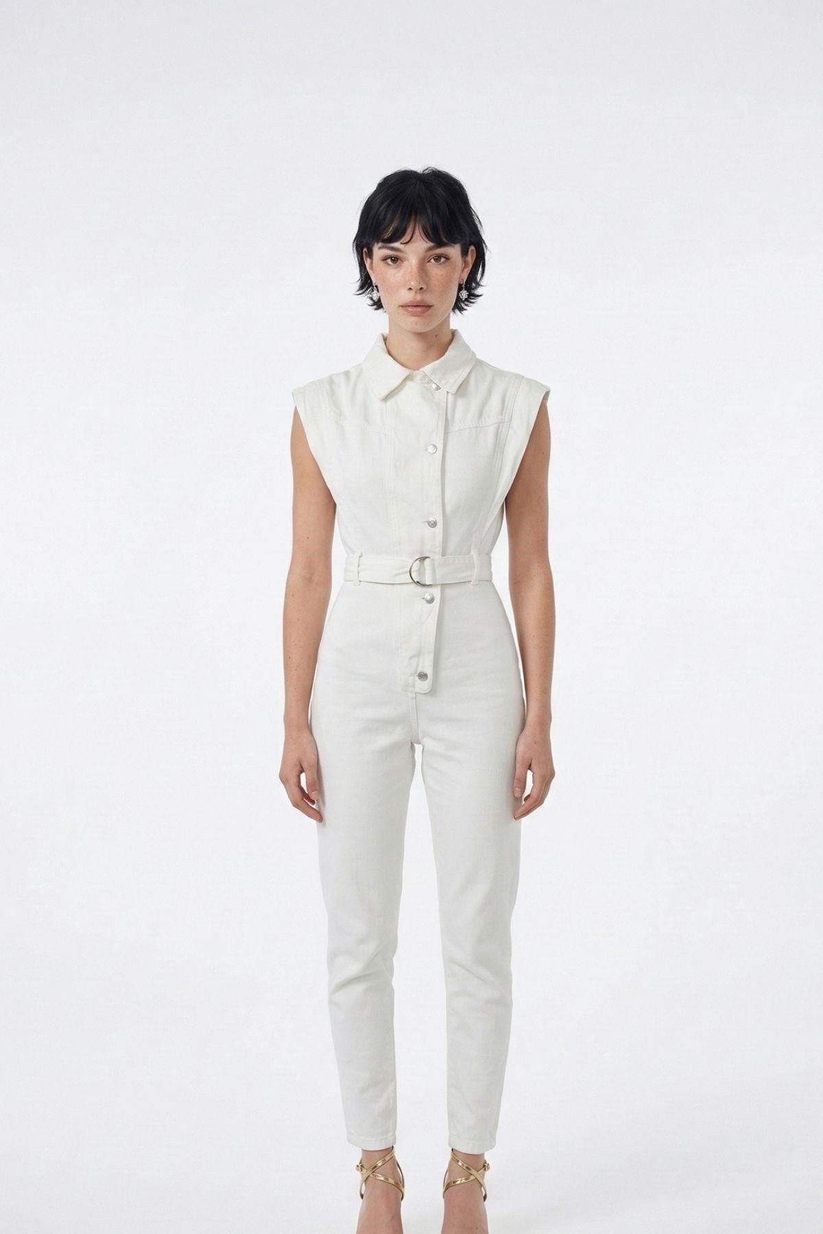 HOLLY LOLLY Midikleid Gürtel-Perlen-Overall