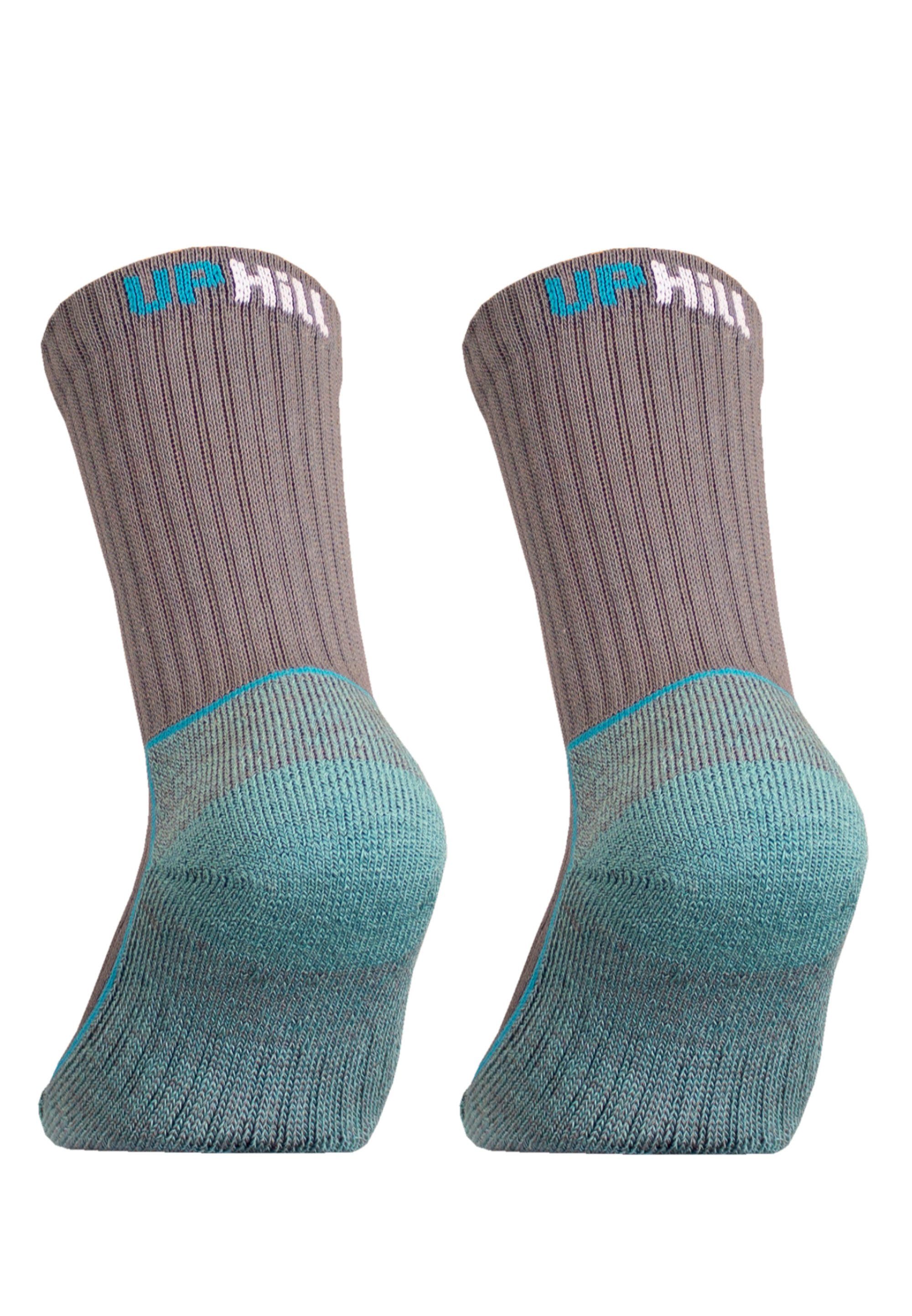 (2-Paar) JR 2er SAANA Socken UphillSport Flextech-Struktur grau mit Pack