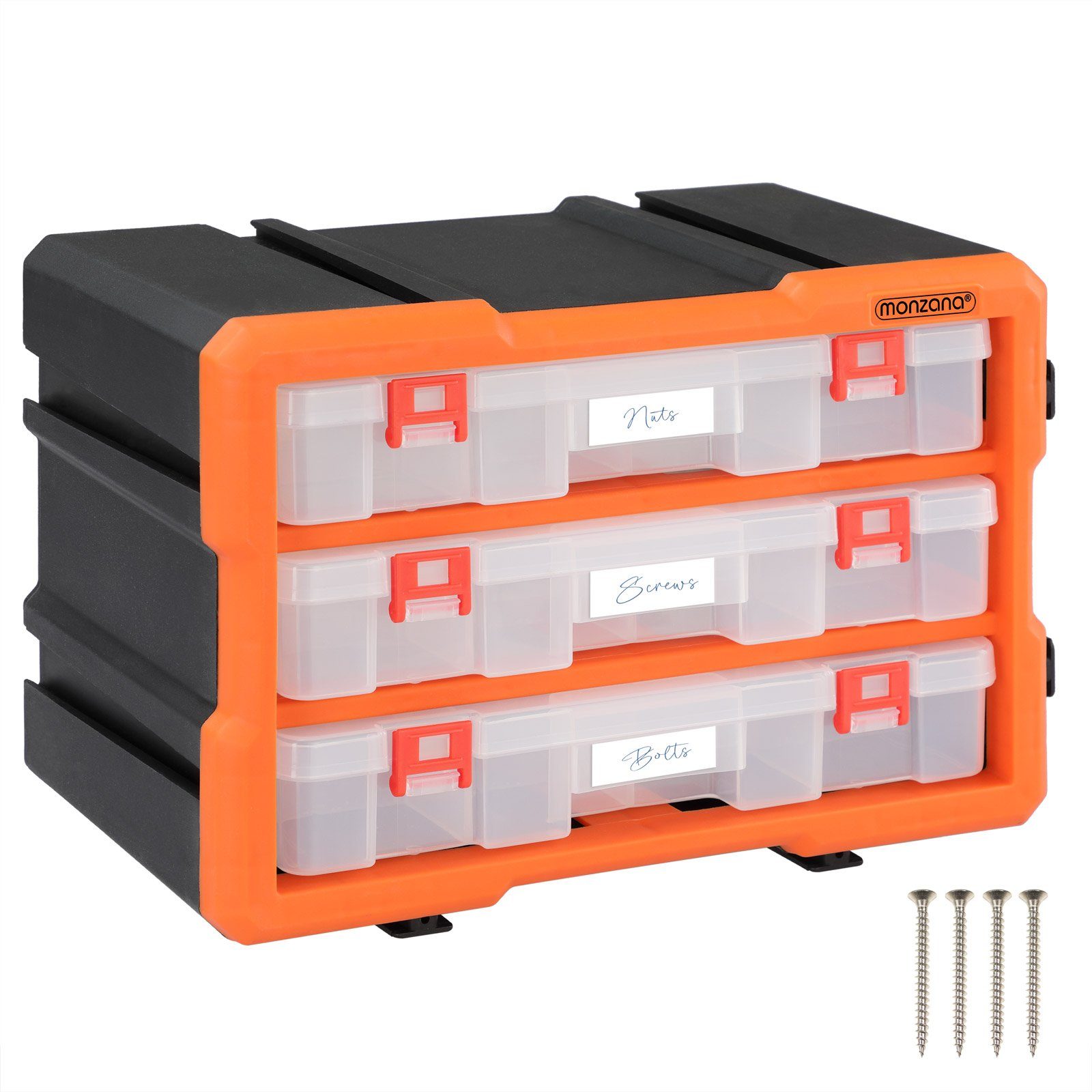 monzana Aufbewahrungsbox MW1803 (1 St), Kleinteilemagazin Sortimentskasten erweiterbar und kombinierbar bis