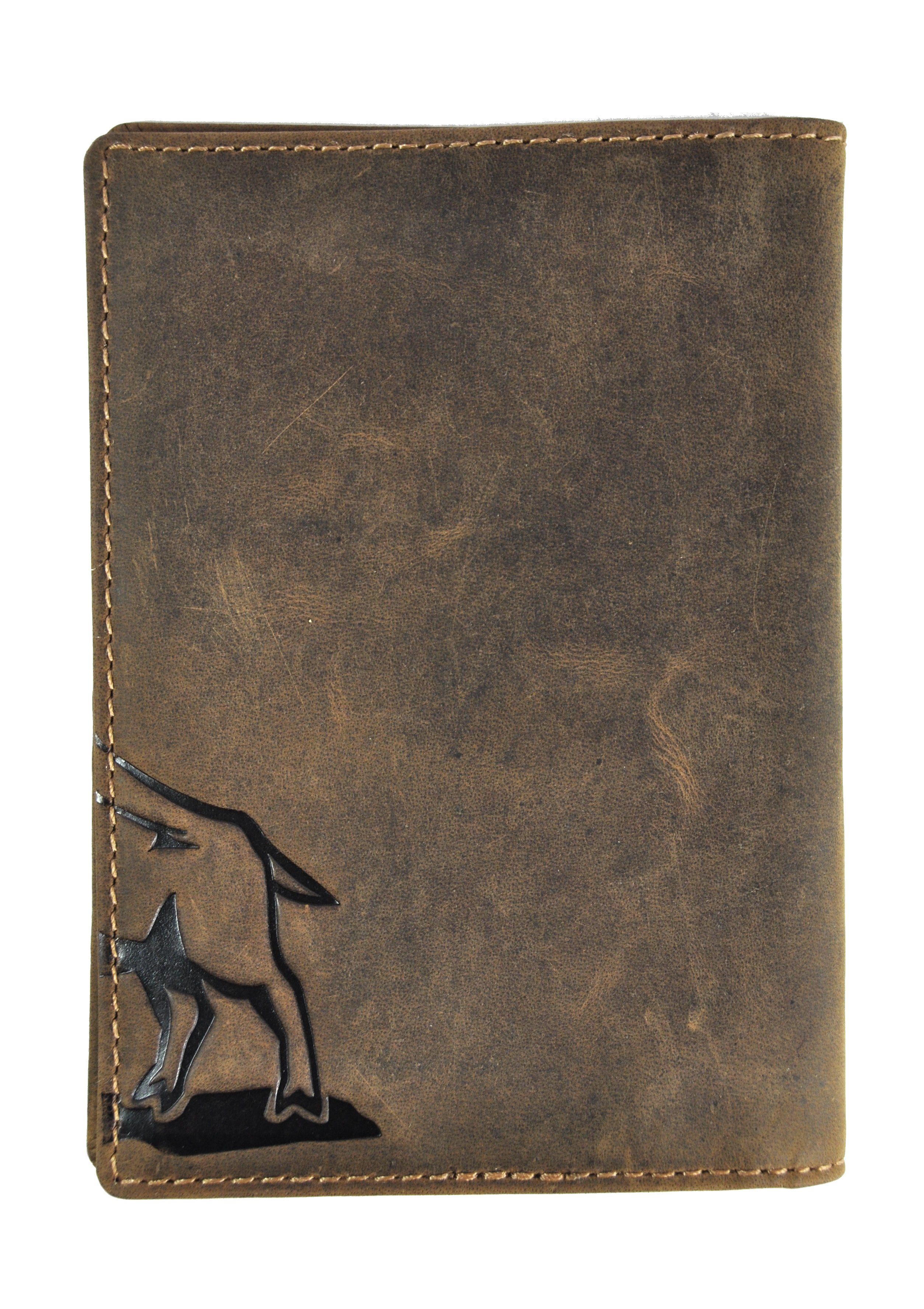 JOCKEY CLUB Brieftasche echt Leder Etui Hülle Dokumenten Mappe für Schwerbehindertenausweis, Reisepass, Waffenschein, Jagdschein, Wildsau