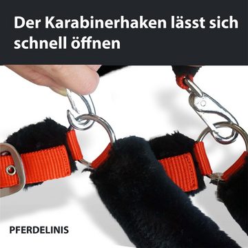 Pferdelinis Fellhalfter Halfter mit Fell Halfter für Pferde, Größen Pony Warmblut Cob Kaltblut, verstellbar