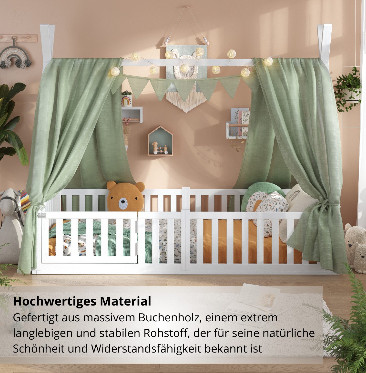 Alavya Home® Kinderbett Hausbett Bodenbett SKY günstig online kaufen