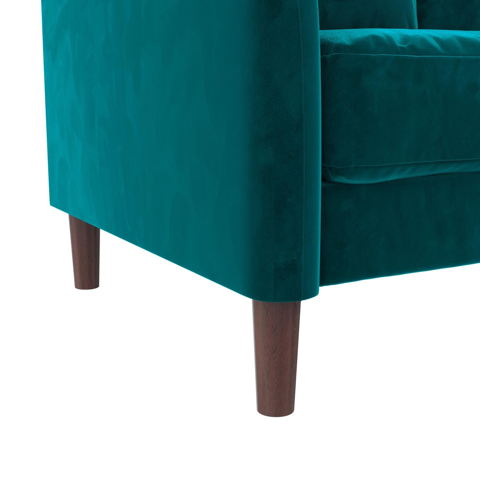 loft24 Sofa Marbella, Couch, Samtoptik, 3-Sitzer, Bezug Länge 188 cm grün in