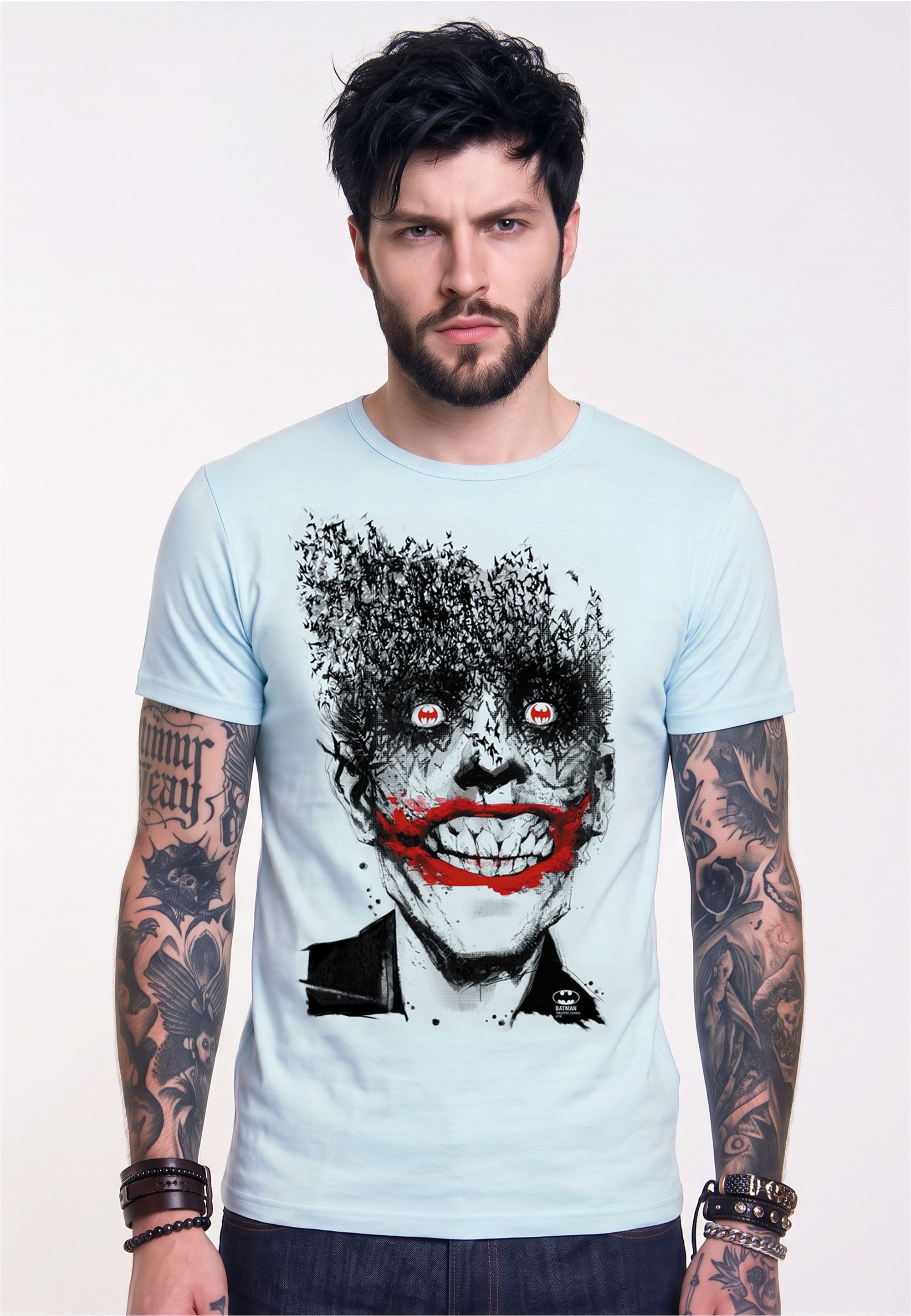 LOGOSHIRT T-Shirt Batman - Joker Bats mit trendigem Superschurken-Print