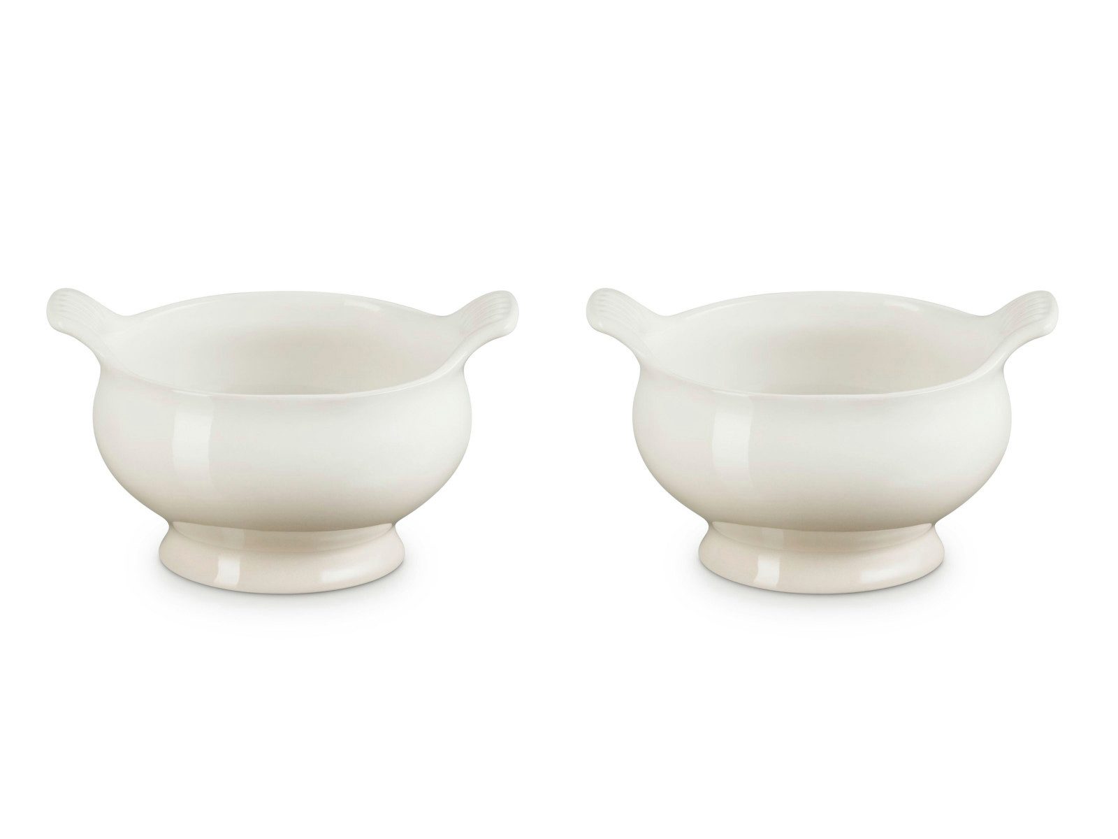 LE CREUSET Schüssel Suppenterrine Tradition meringue 0,6l 2er Set, Steinzeug, (Terrinen)