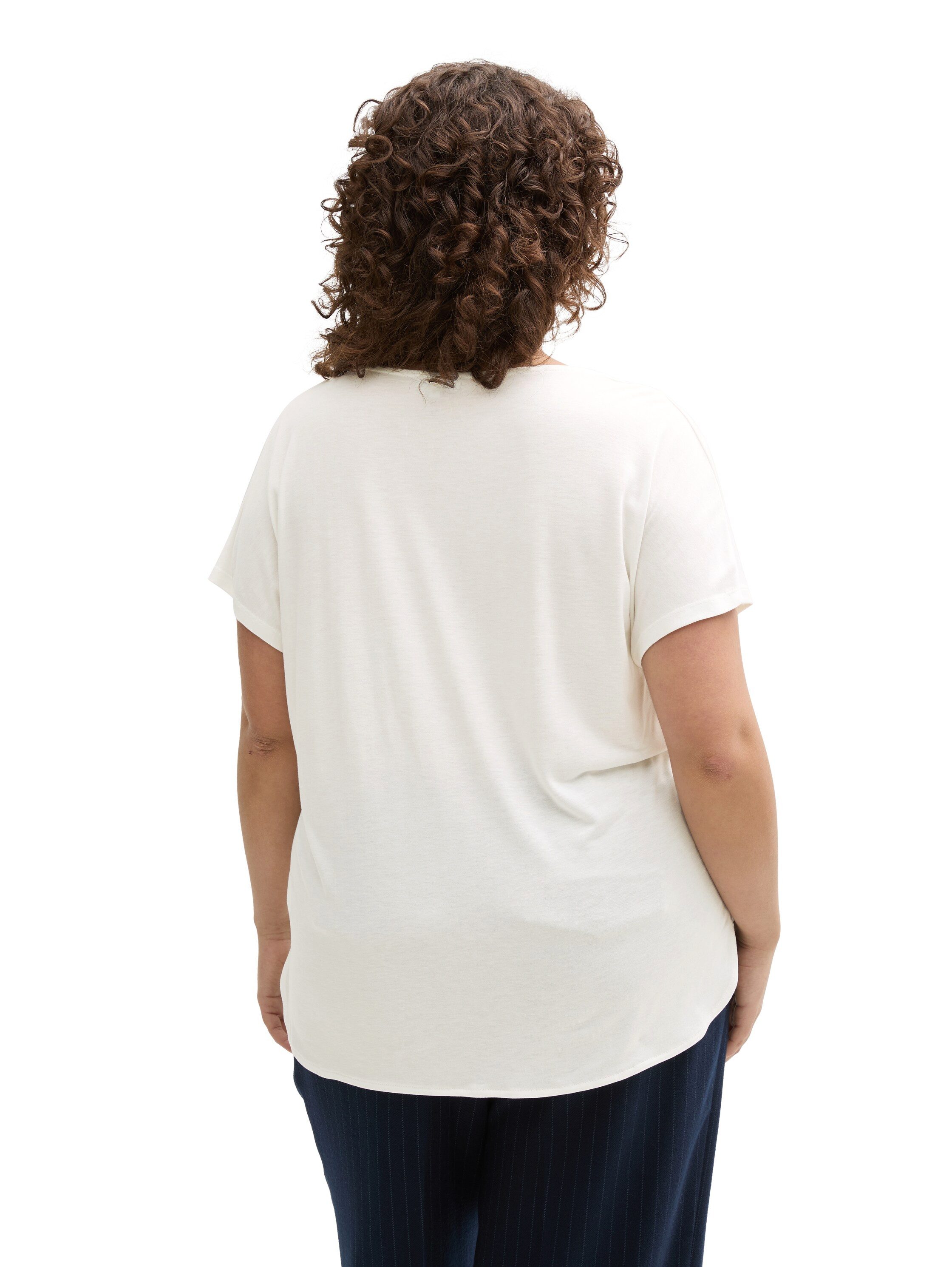 TOM TAILOR PLUS T-Shirt mit kleinem Schlitz günstig online kaufen