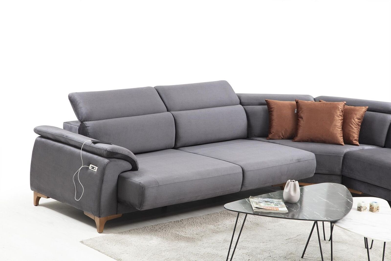 Made Ecksofa Sofa JVmoebel Teile, Modern, in U-Form Ecksofa Polstermöbel Couch Wohnzimmer Europa 6