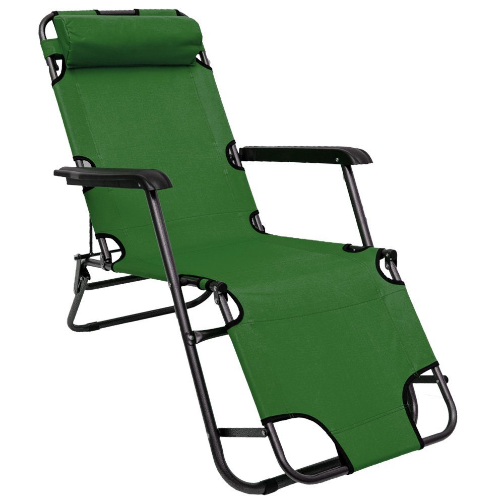 AMANKA Gartenliege 153x60 cm Garten Liegestuhl Klappbar Outdoor, Sonnenliege bis 100 kg - Verstellbarer Gartenstuhl - Liege Klappbar