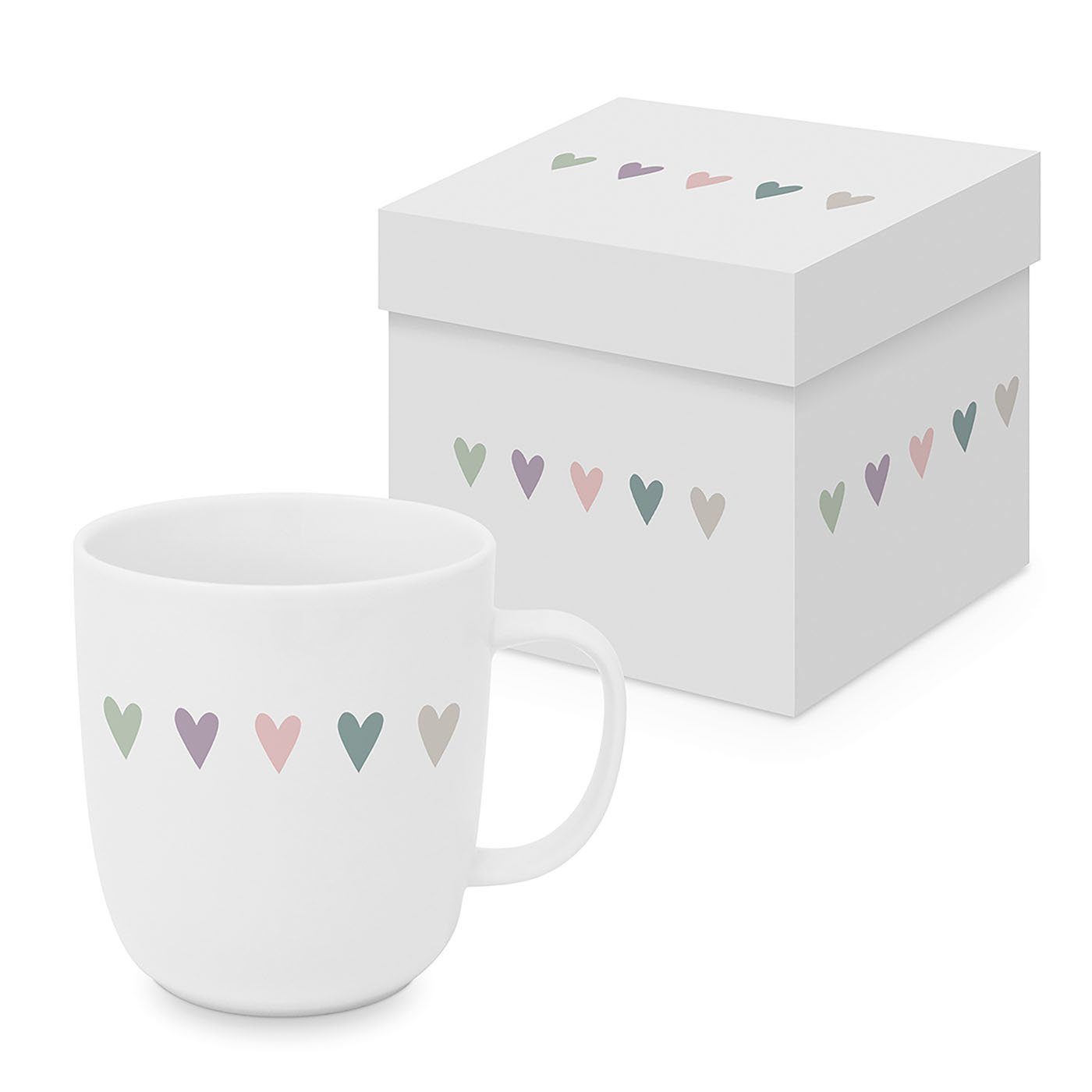 PPD Becher PPD Porzellan Becher in Geschenk Verpackung - Herzchen, Melamin