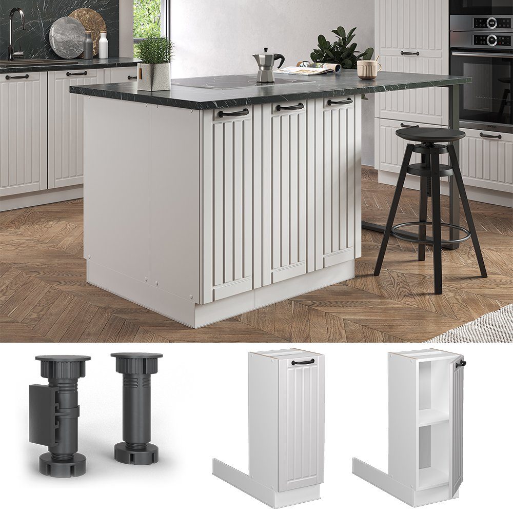 Vicco Unterschrank Fame-Line, Weiß Landhaus/Weiß, 30 günstig online kaufen