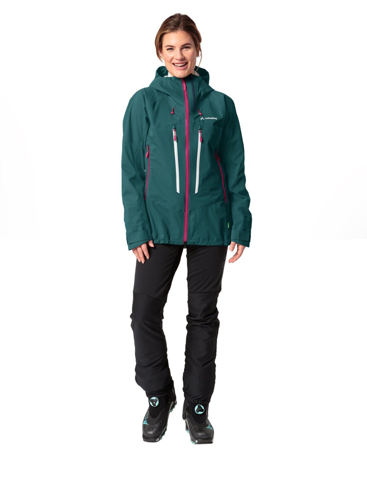 VAUDE Outdoorjacke Women's Monviso mallard kompensiert Jacket 3L Klimaneutral green (1-St)