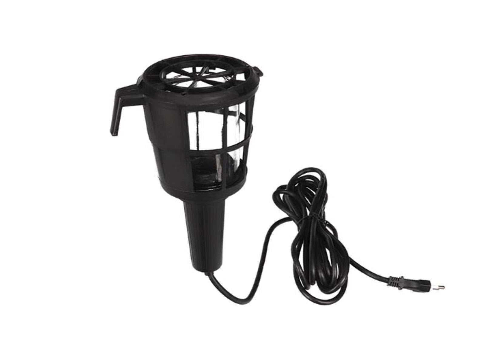 PEREL Handleuchte, Arbeits-Lampe 5m Kabel & Stecker für Werkstatt zum Aufhängen Baulampe