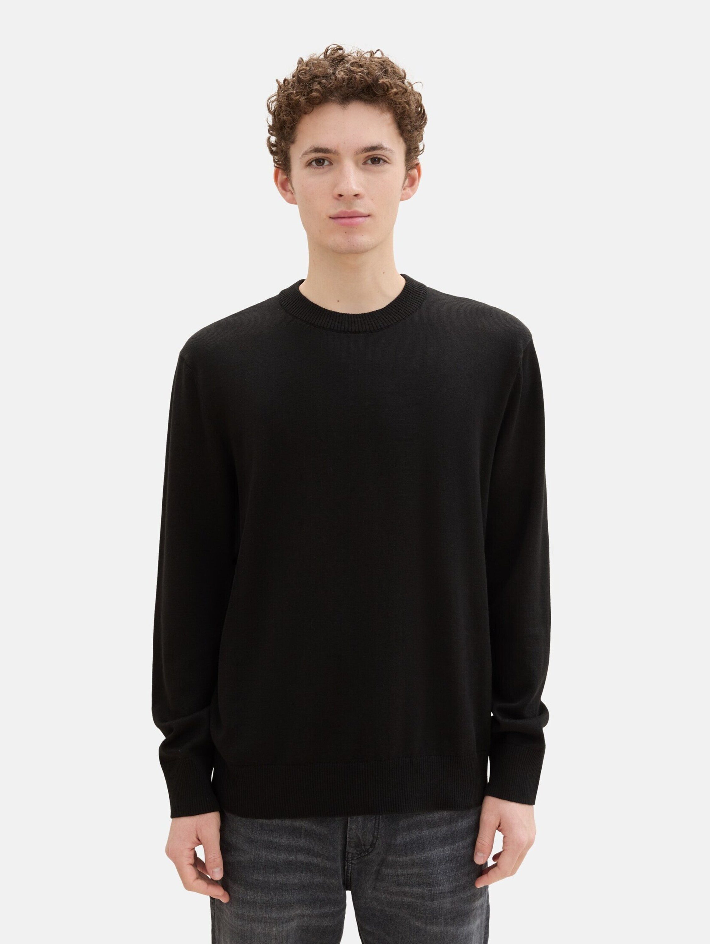 TOM TAILOR Denim Rundhalspullover (1-tlg) günstig online kaufen