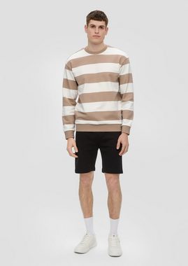 QS Sweatshirt Sweatshirt aus Baumwollmix Label-Patch