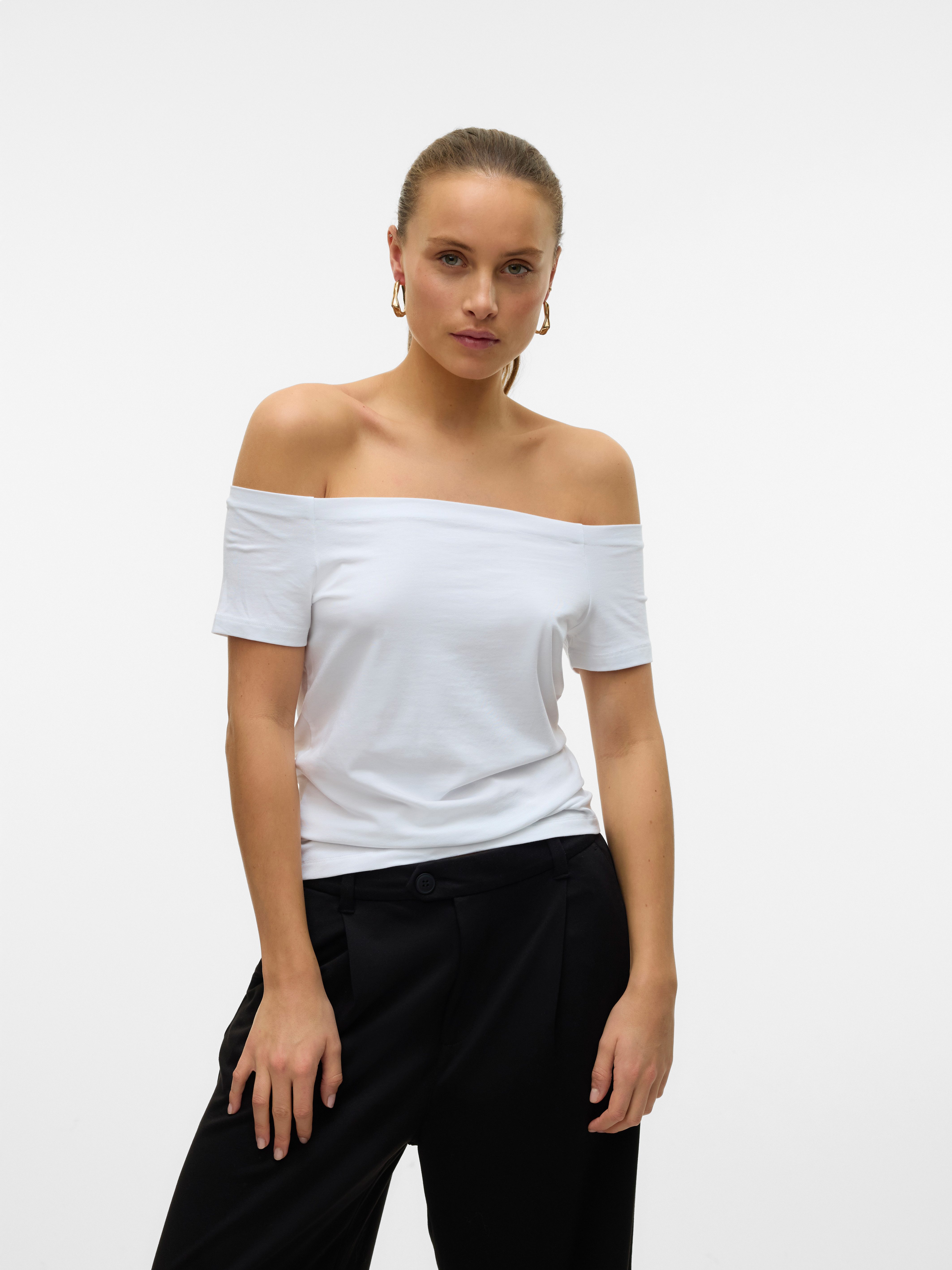 Vero Moda Kurzarmshirt VMPANDA OFF-SHOULDER TOP günstig online kaufen