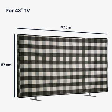 kwmobile Druckerstaubschutzhülle Leinen Hülle für 43" TV TV Schutzhülle, Fernseher Screen Cover Staubhaube Haube Staubschutz