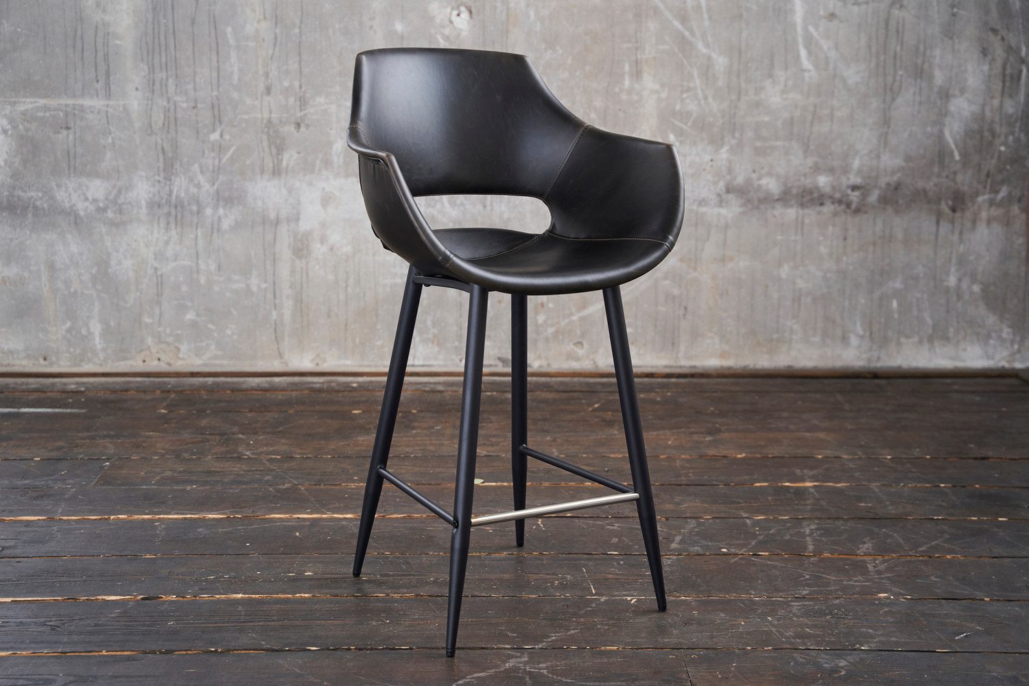 KAWOLA Barhocker ZAJA Eleganter Barstuhl - Kunstleder Barhocker - Design Hocker, Kunstleder, Rückenlehne, Sitzhöhe 76cm, Thekenhocker, Modernes Design